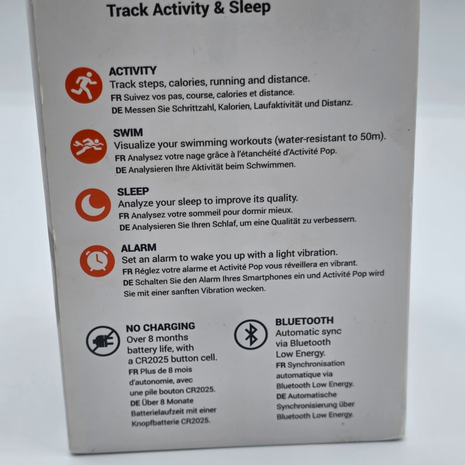 Withings Track Activity & Sleep HWA01 Shark Grey Activite Pop - Thumbnail 8