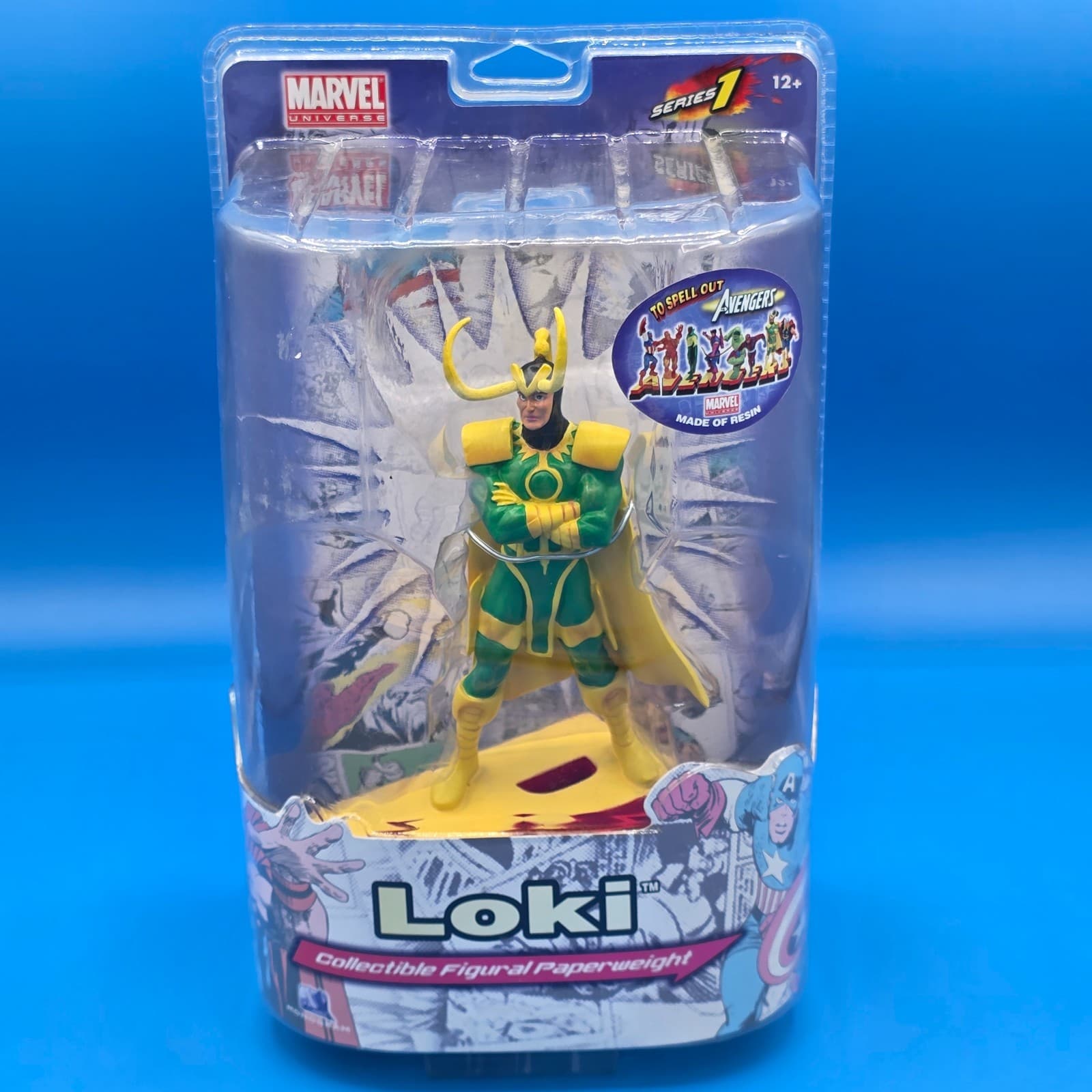 NEW MARVEL AVENGERS LOKI RESIN PAPERWEIGHT FIGURAL STATUE FIGURE SERIES 1