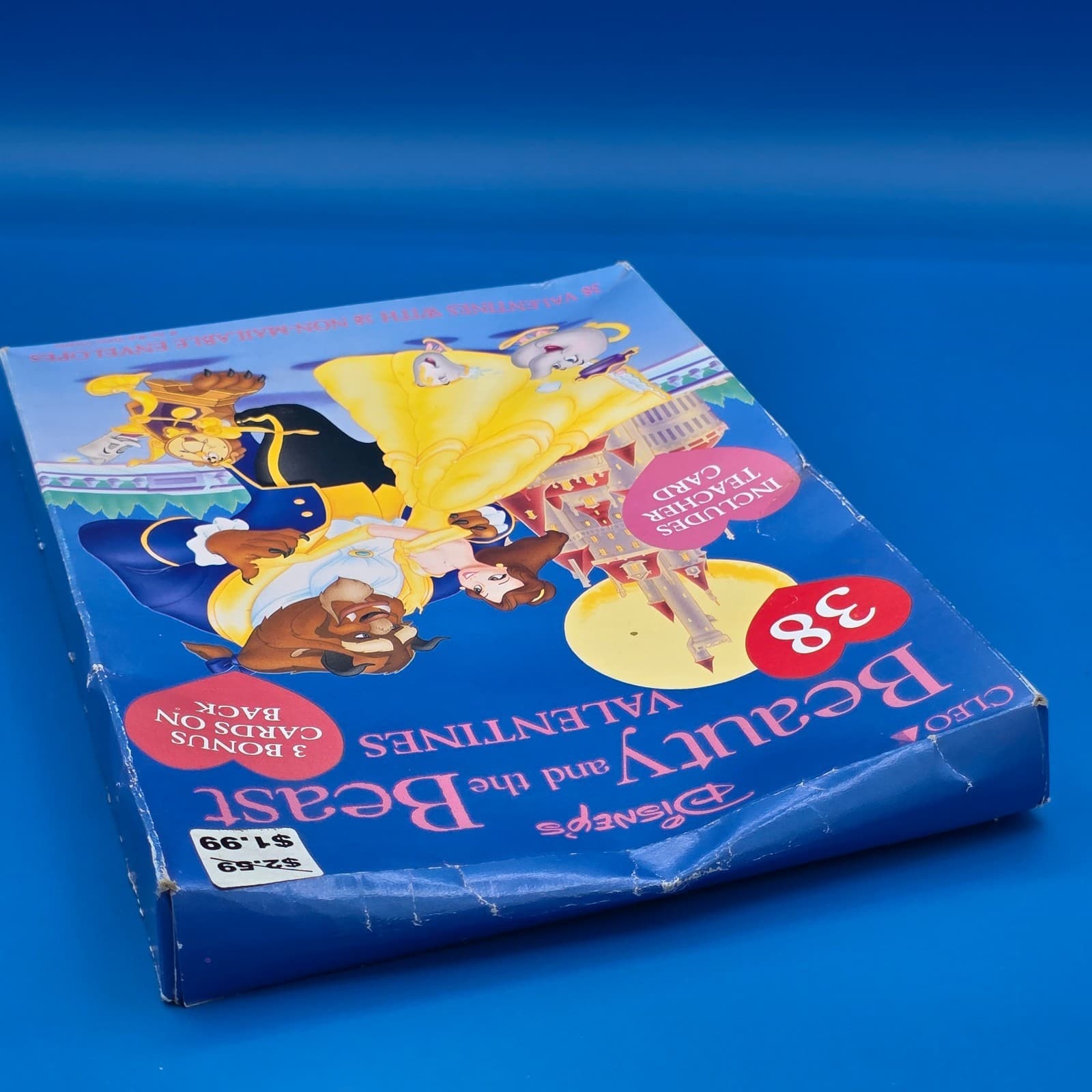 Vintage Disney Beauty and The Beast Cleo Valentines Cards Sealed Box - Thumbnail 3