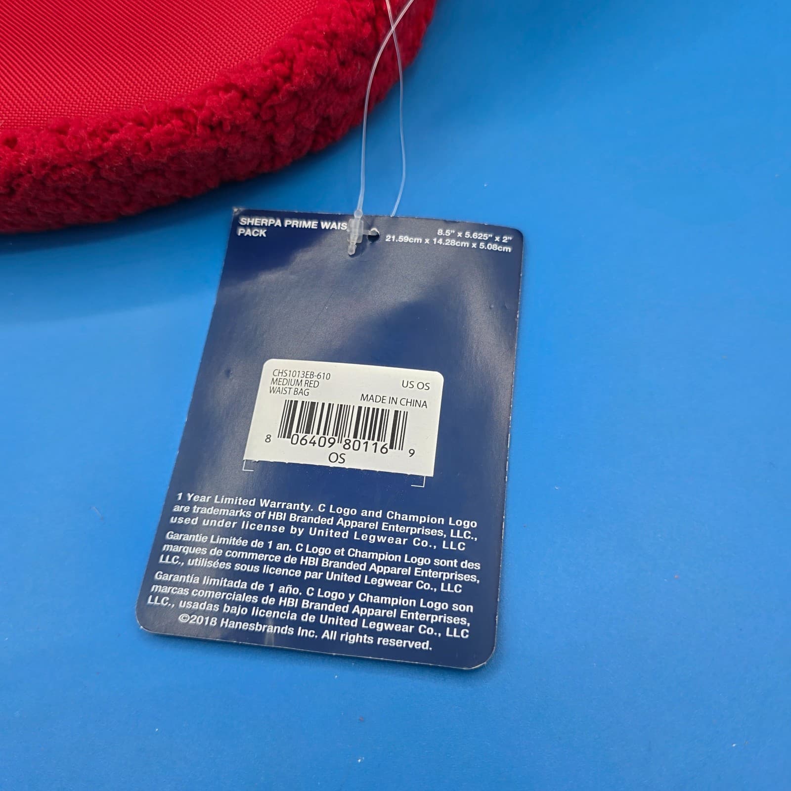 Champion Sherpa Prime Medium Waist Pack With Logo RED Brand New - Thumbnail 5
