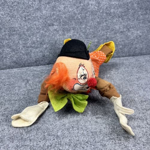 Vintage 1970s Annalee Dolls Mobilitee 18” Laying Down Clown Open Eyes RARE - Thumbnail 3