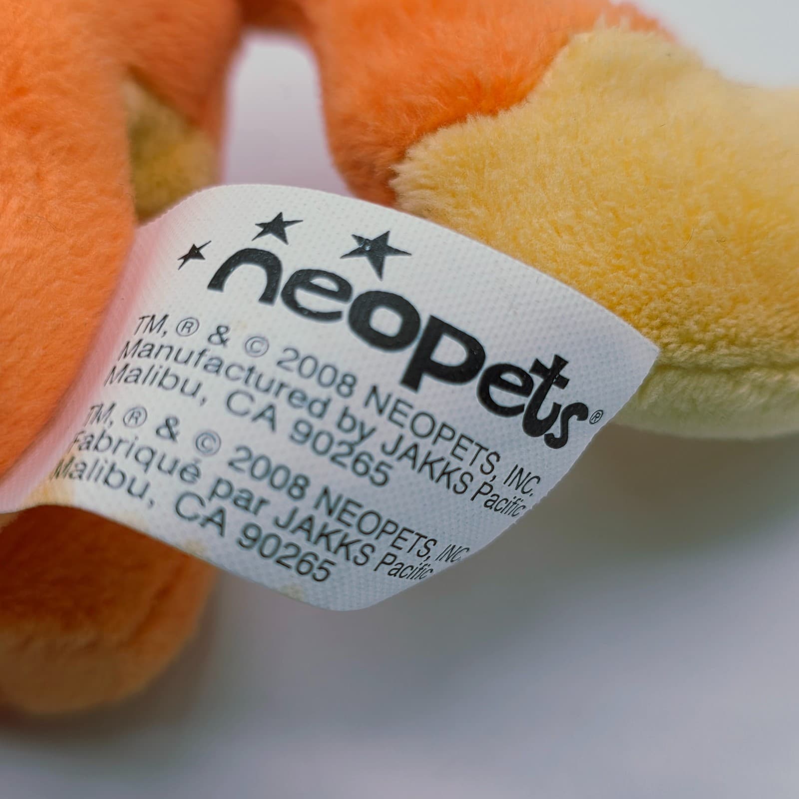 Neopets Orange Lupe Plush 6" Wolf Jakks Pacific Keyquest Series 6 Plushie 2008 - Thumbnail 5