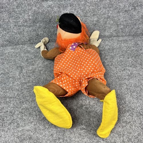 Vintage 1970s Annalee Dolls Mobilitee 18” Laying Down Clown Open Eyes RARE - Thumbnail 6