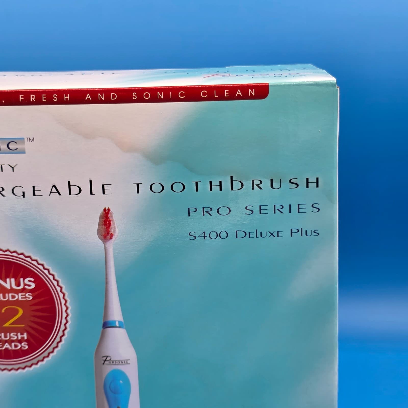 Pursonic Rechargeable Pro Series Toothbrush S400 Deluxe Plus - NEW OPEN BOX - Thumbnail 2