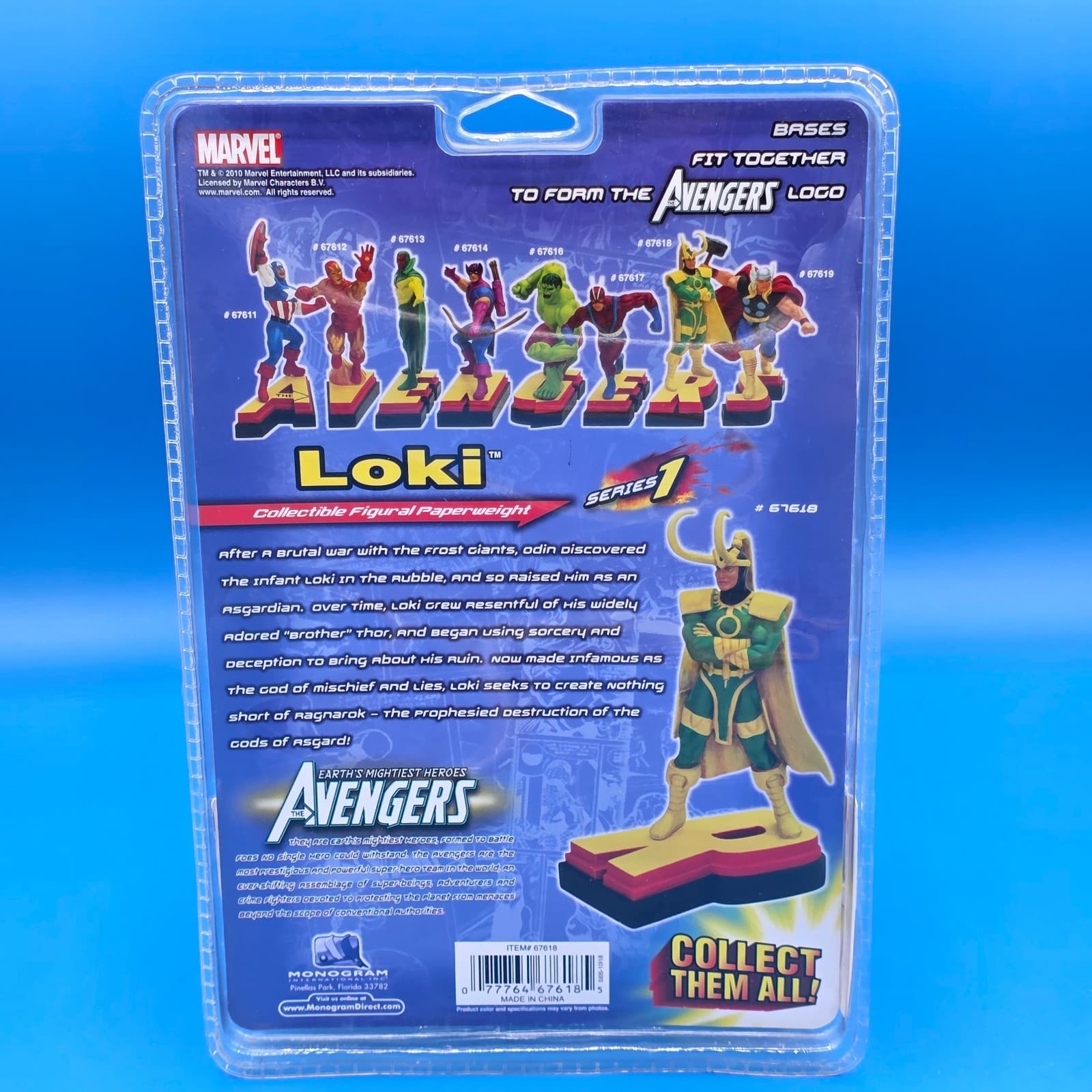 NEW MARVEL AVENGERS LOKI RESIN PAPERWEIGHT FIGURAL STATUE FIGURE SERIES 1 - Thumbnail 5
