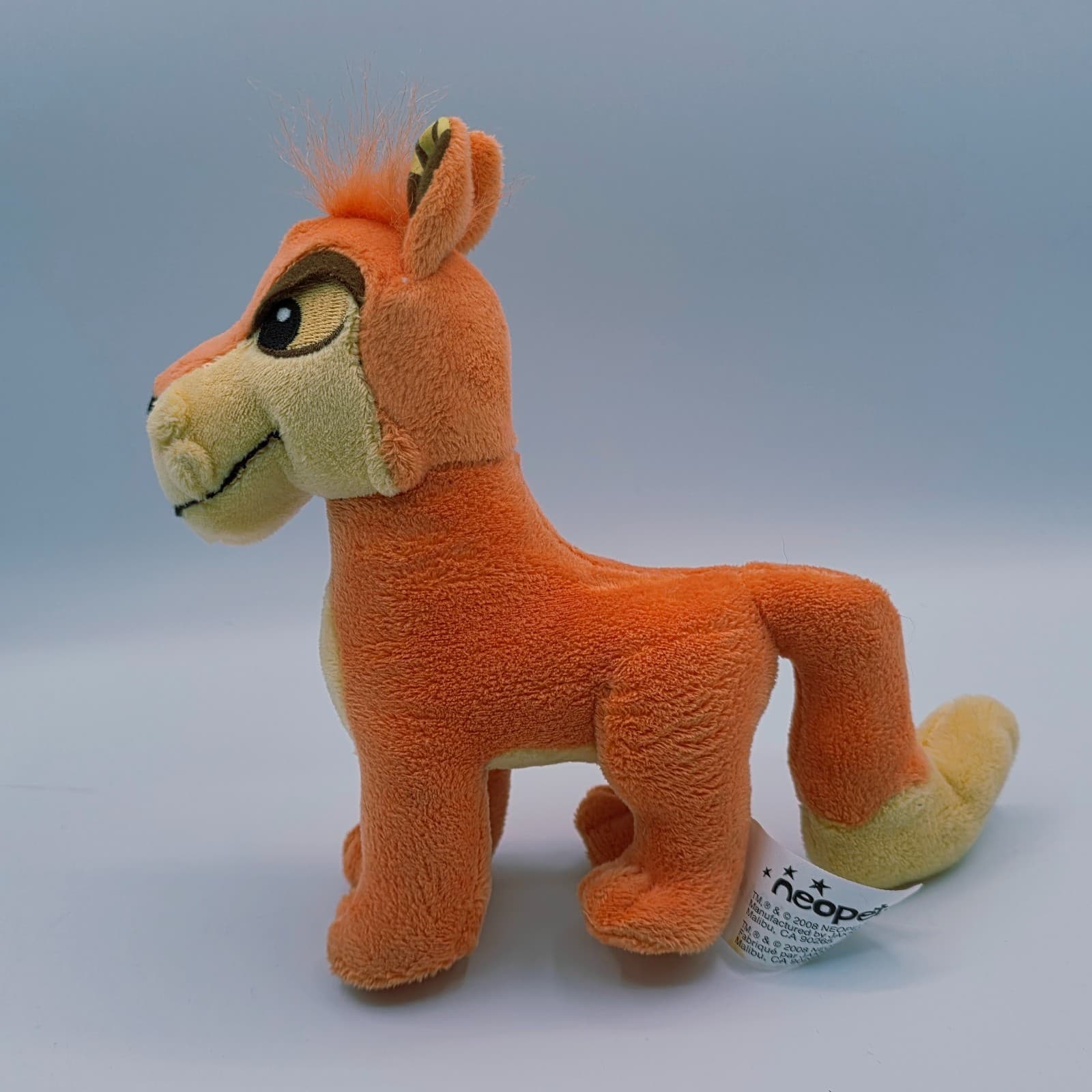 Neopets Orange Lupe Plush 6" Wolf Jakks Pacific Keyquest Series 6 Plushie 2008 - Thumbnail 3
