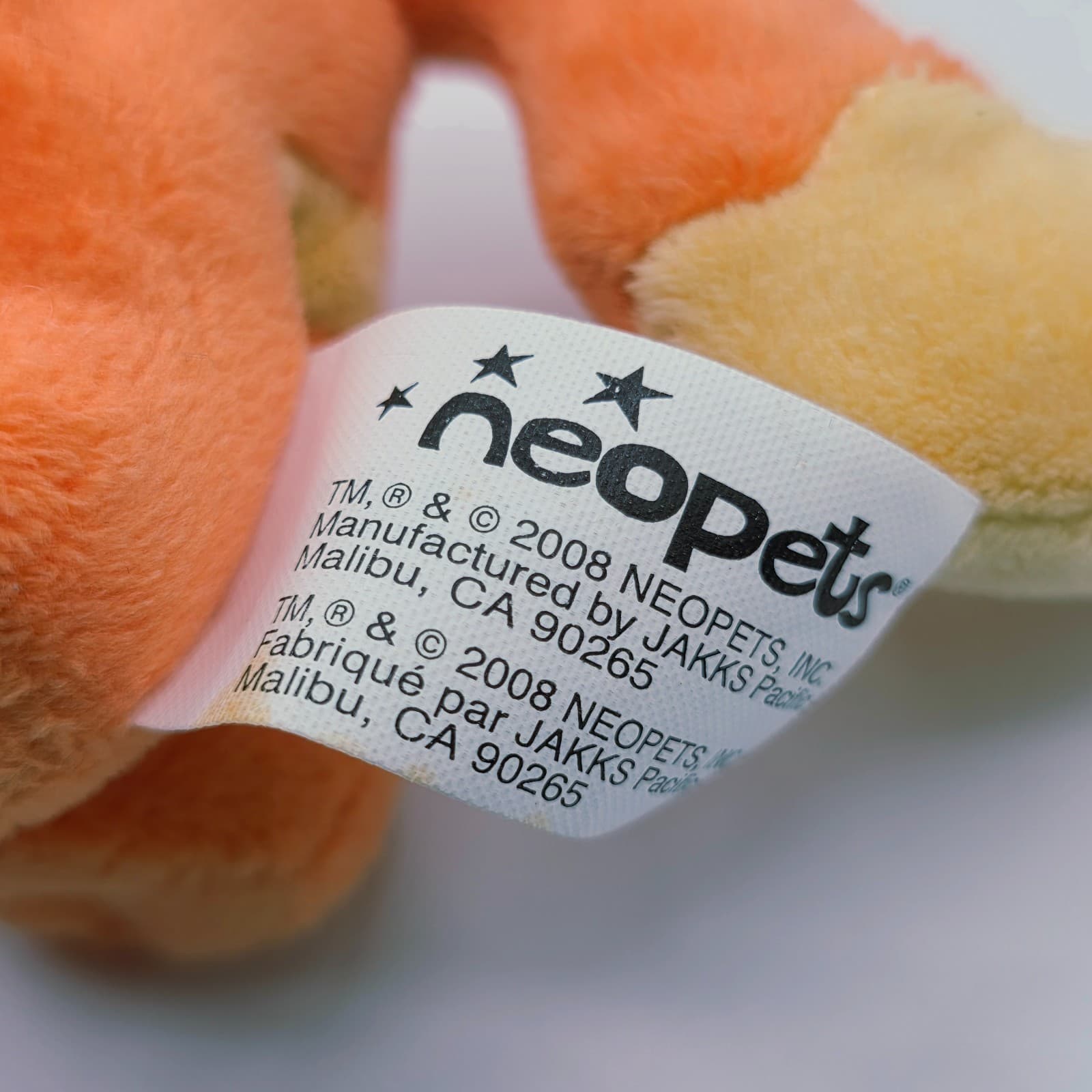 Neopets Orange Lupe Plush 6" Wolf Jakks Pacific Keyquest Series 6 Plushie 2008 - Thumbnail 4