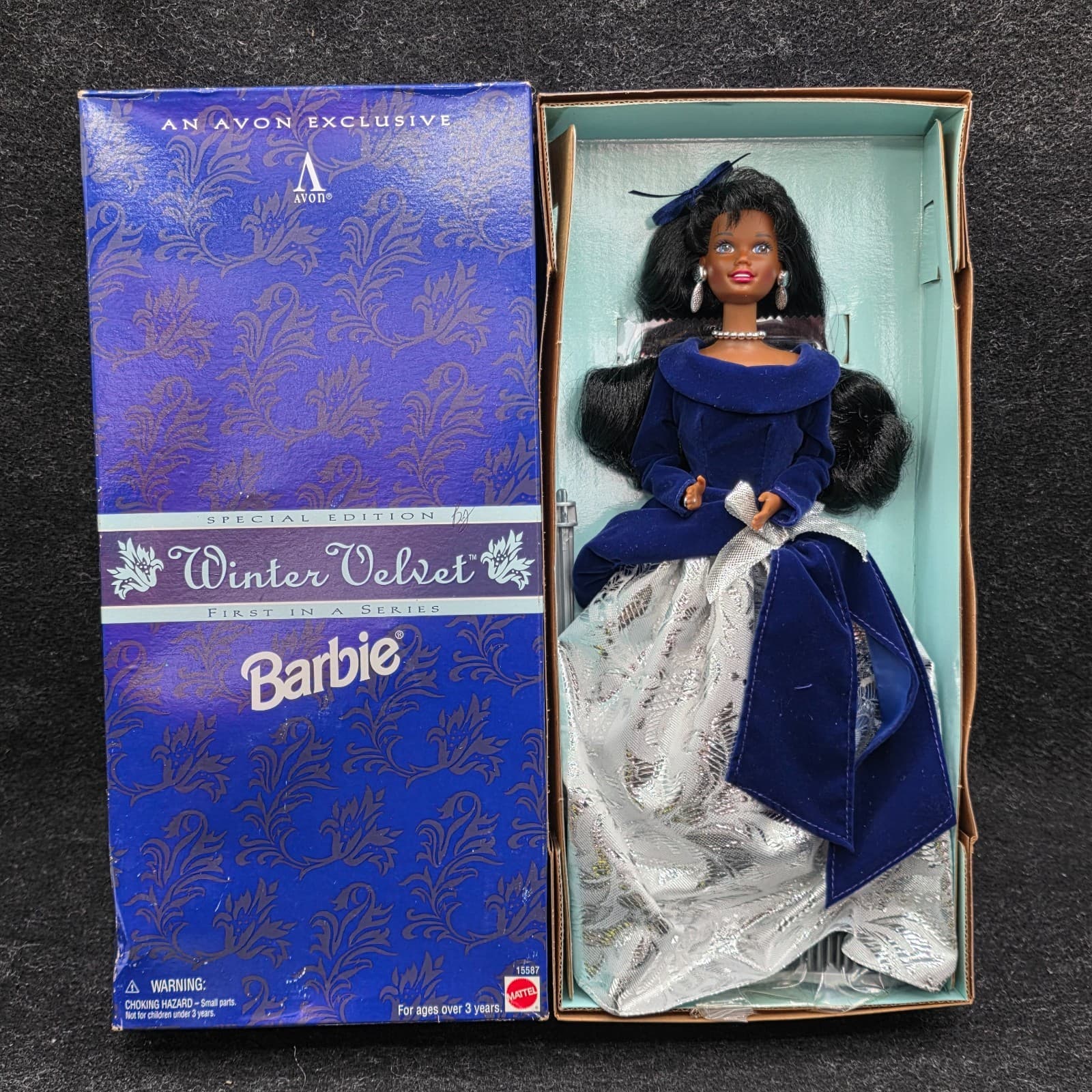 NEW Avon Winter Velvet African American Barbie Doll Special Edition Mattel 1995