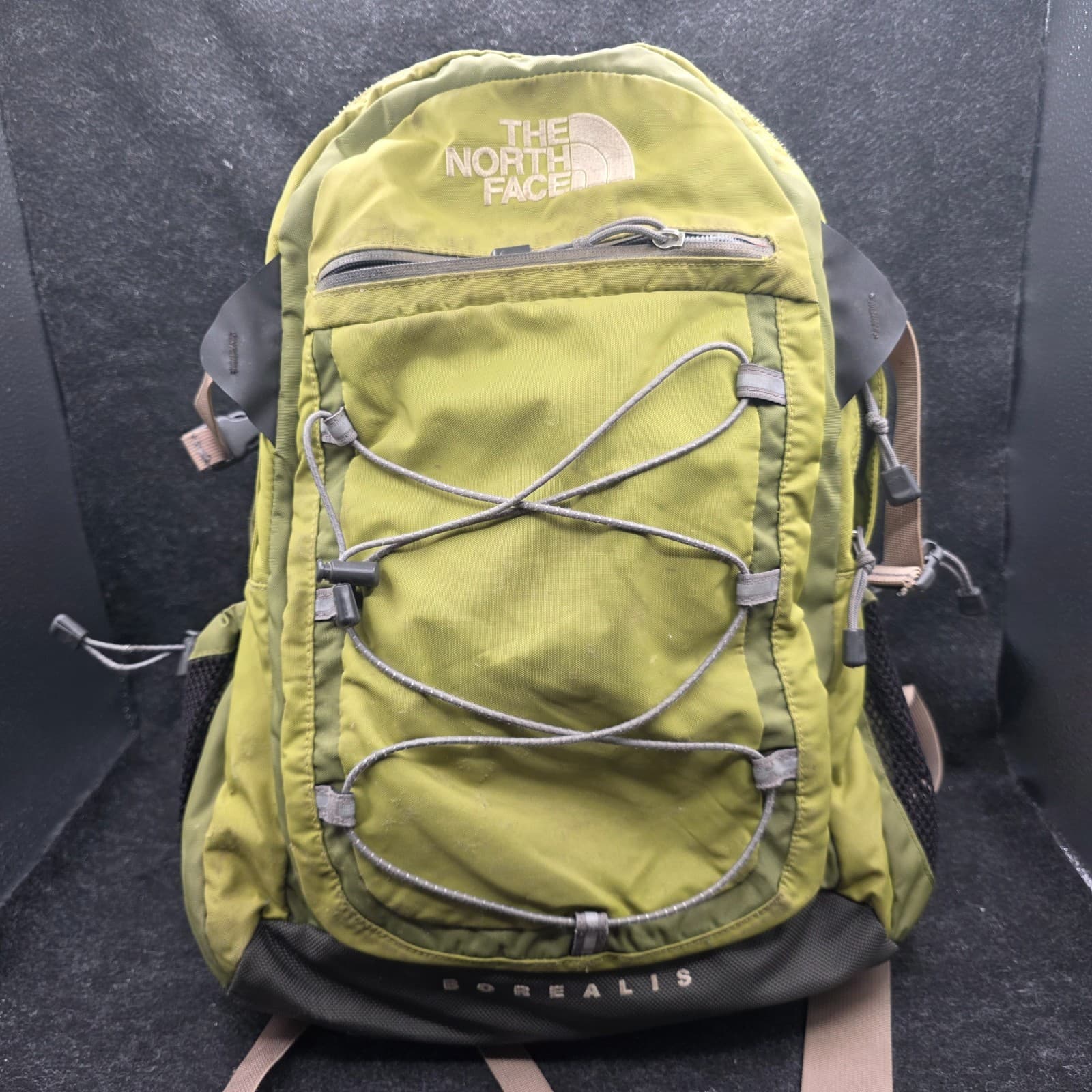 The North Face Borealis Green GRAY Backpack 19in Laptop Travel Daypack School