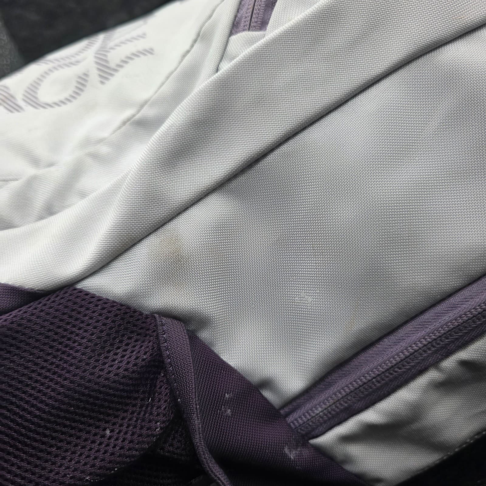The North Face Haystack Backpack GRAY WHITE Purple Laptop DaypacK - Thumbnail 5