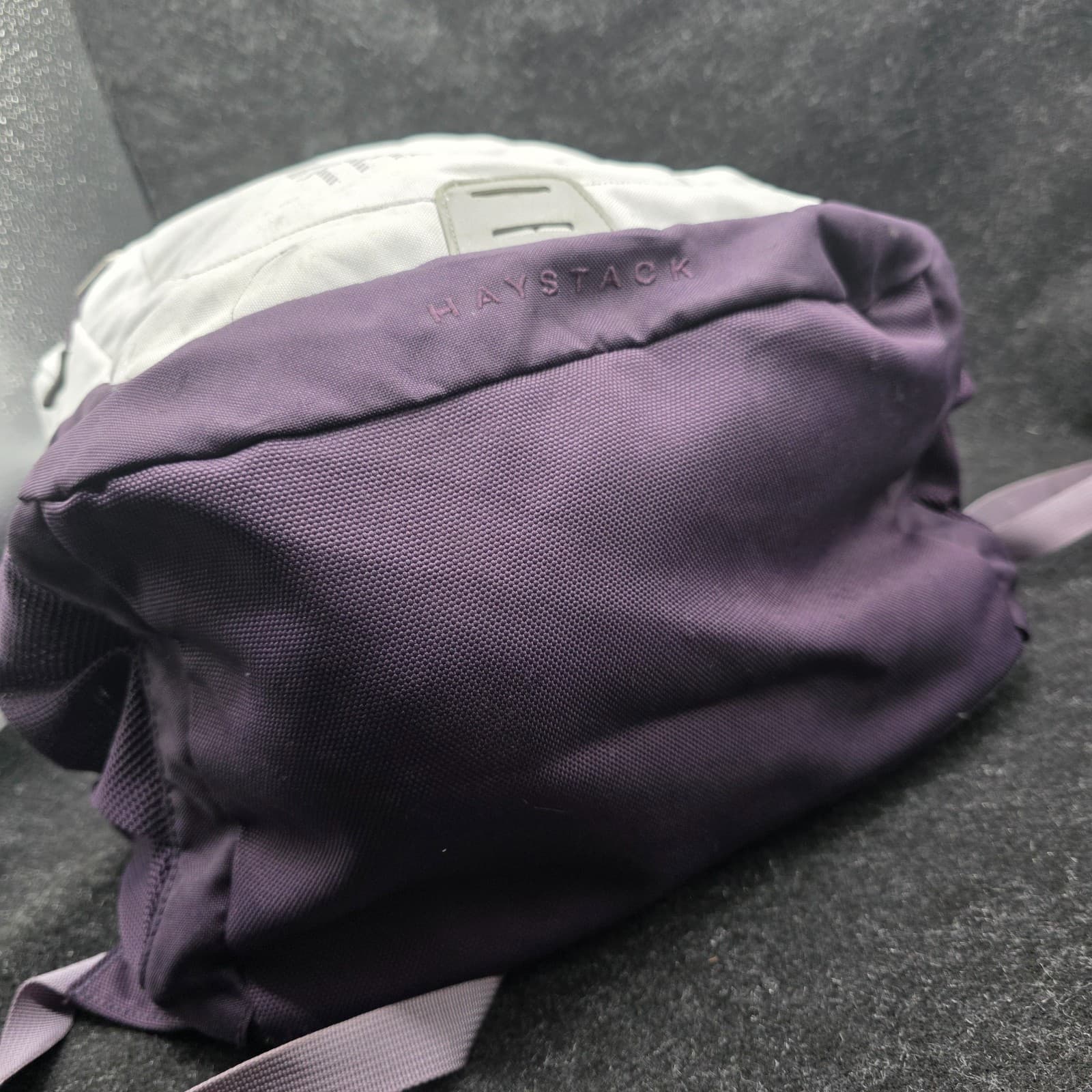 The North Face Haystack Backpack GRAY WHITE Purple Laptop DaypacK - Thumbnail 11