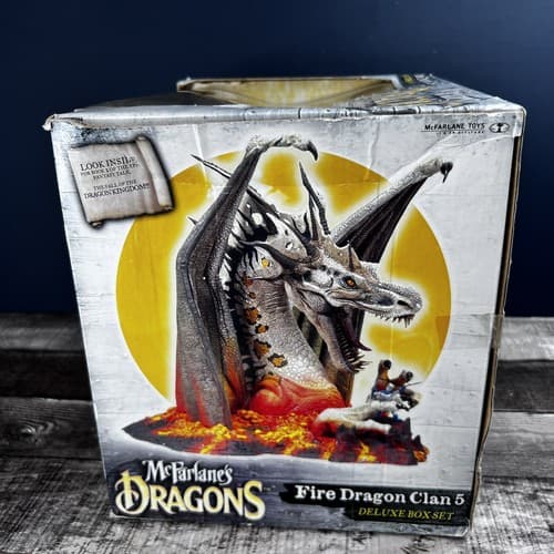 Vintage 2005 Mcfarlane Dragons Fire Dragon Clan 5 Figure Deluxe Box Set - Thumbnail 4