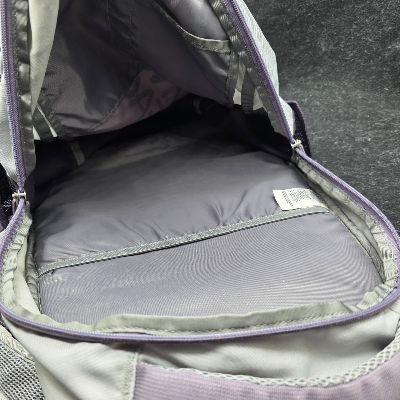 The North Face Haystack Backpack GRAY WHITE Purple Laptop DaypacK - Thumbnail 13