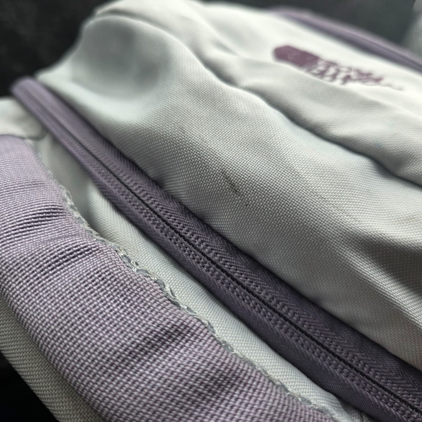The North Face Haystack Backpack GRAY WHITE Purple Laptop DaypacK - Thumbnail 10