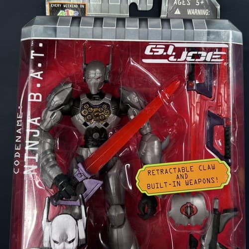 2005 G.I. JOE SIGMA 6 NINJA B.A.T RETRACTABLE CLAW POSABLE FIGURE HASBRO - Thumbnail 3
