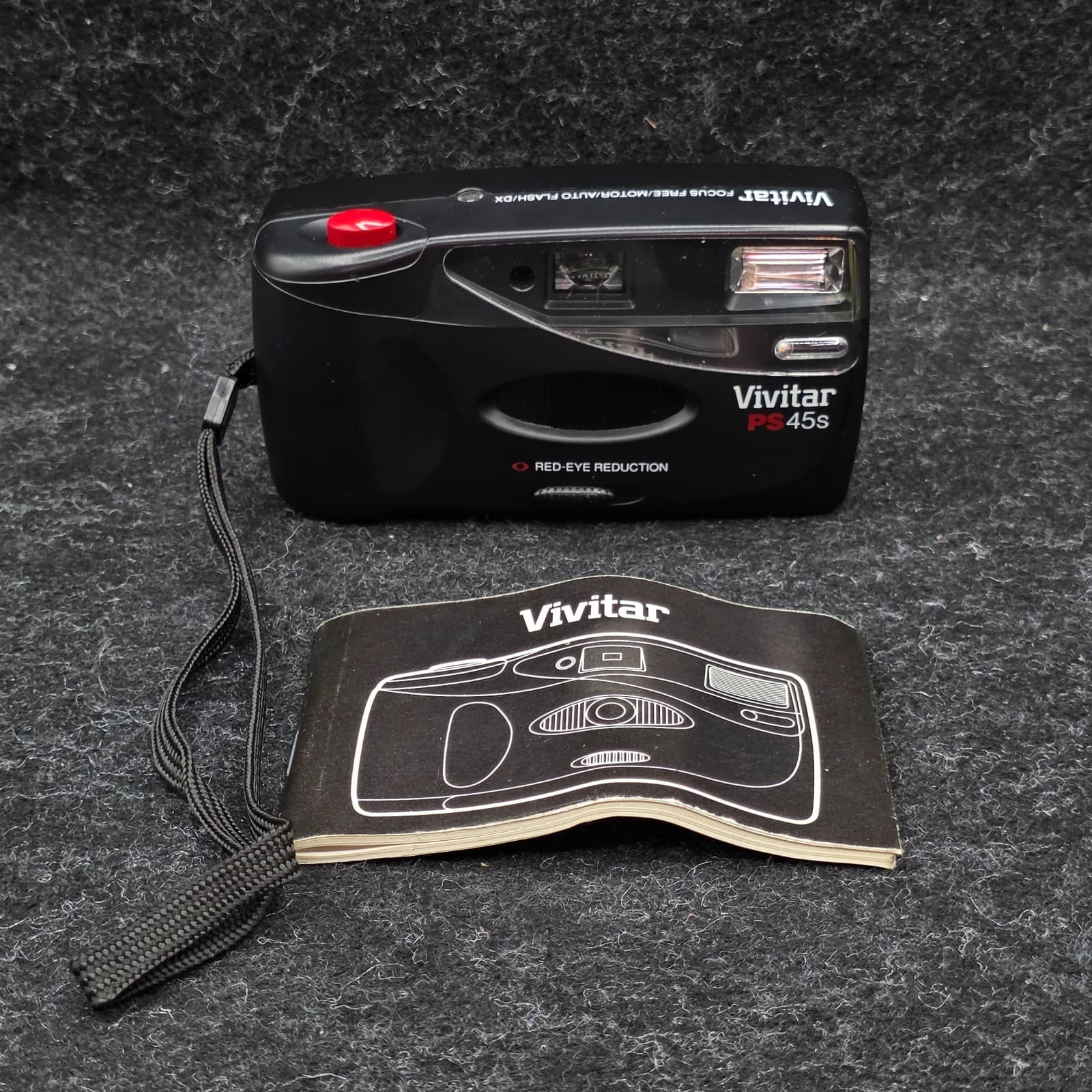 Vivitar PS45s 35mm Camera With Strap Tested Works Powers On Easy to Use