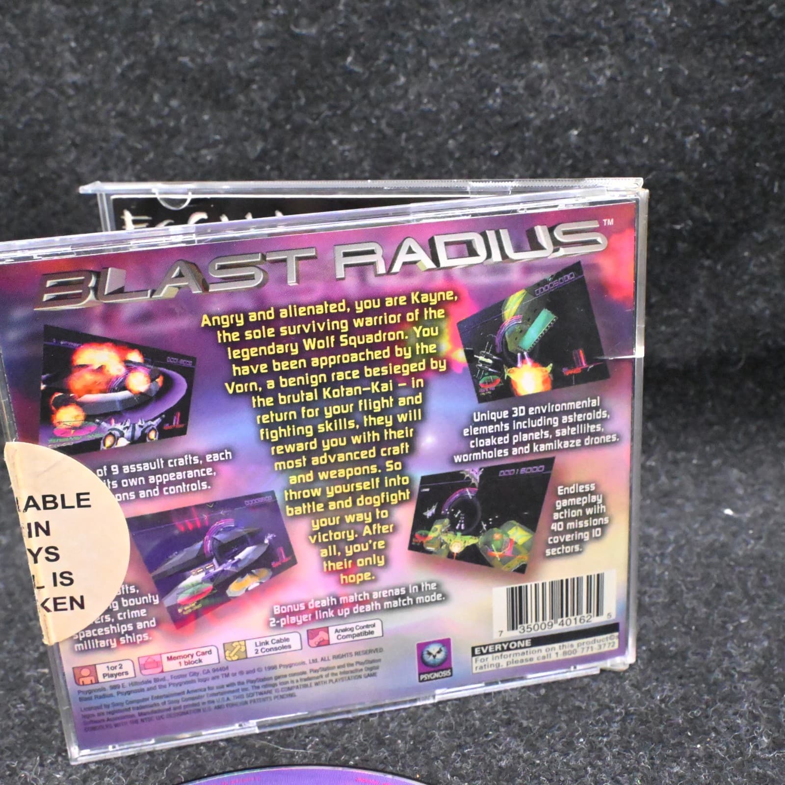 Blast Radius (Sony PlayStation 1, 1999) PS1 Complete in Box w/ Manual GAME - Thumbnail 4