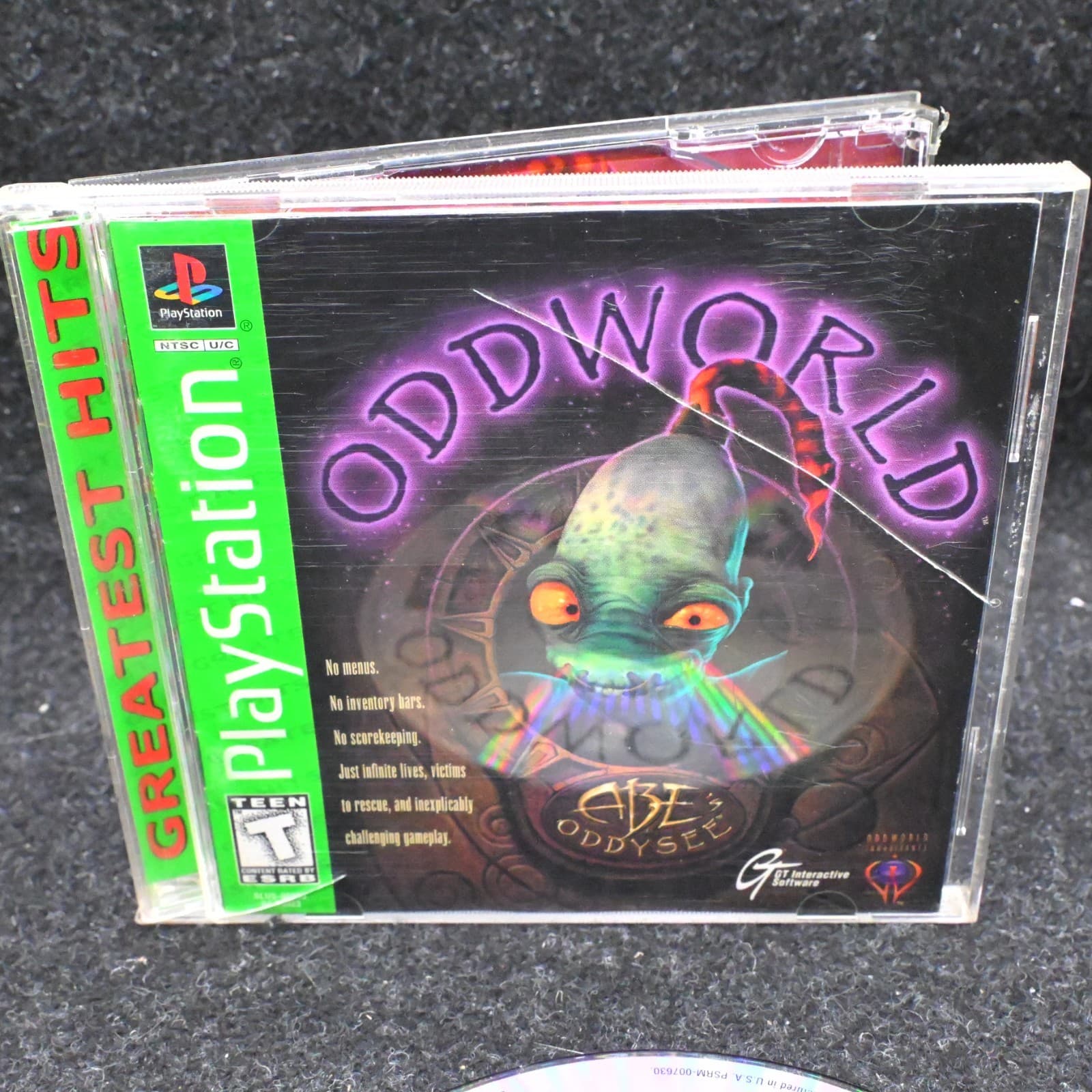 Oddworld: Abe's Oddysee (Sony PlayStation 1, 1997) PS1 CIB Complete - Thumbnail 3