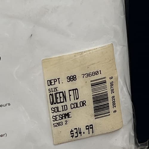 MARTEX Modern Living Queen Deep Fitted Sheet 300 Thread Count Sesame - Thumbnail 5