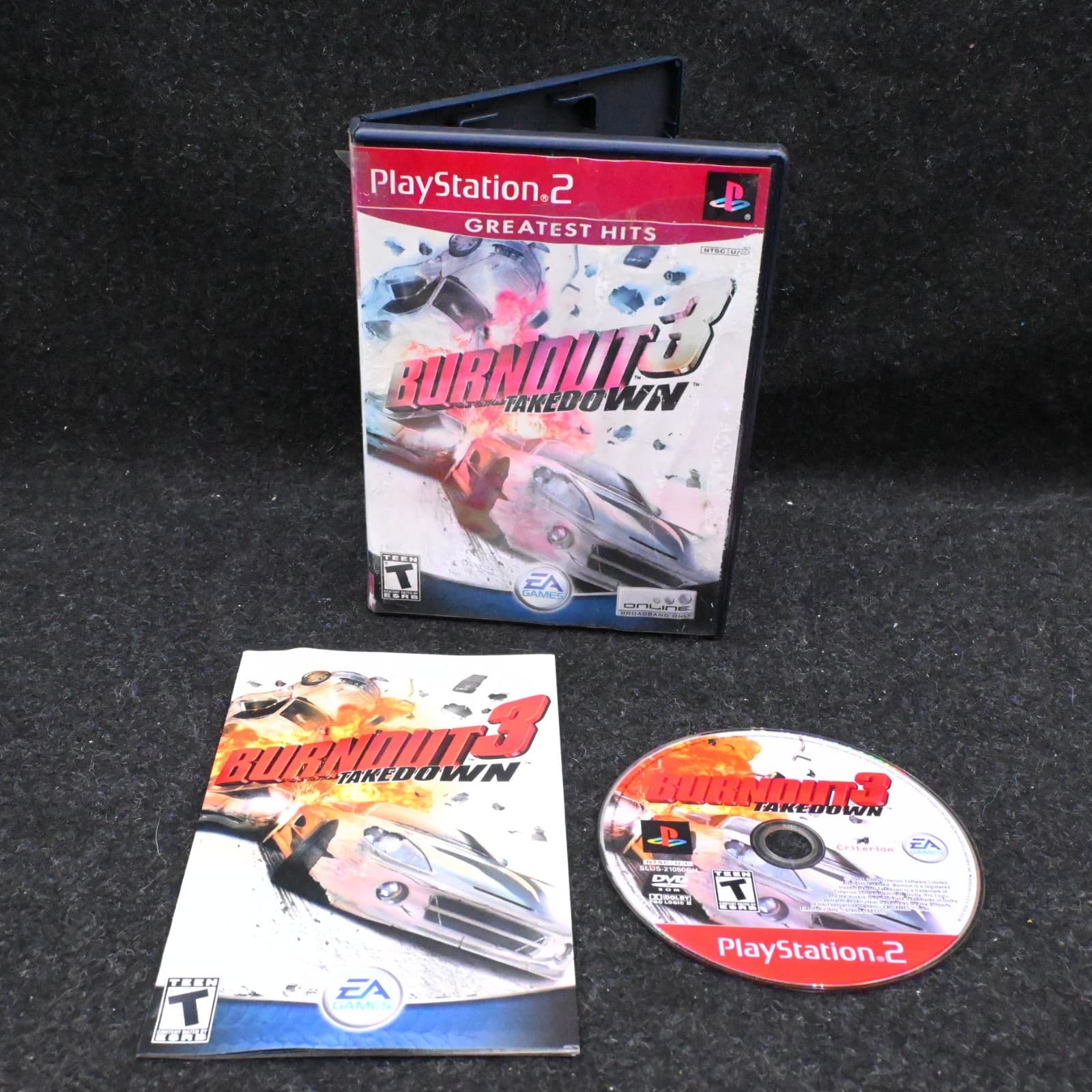 Burnout 3 Takedown PS2 PlayStation 2 Greatest Hits Complete CIB