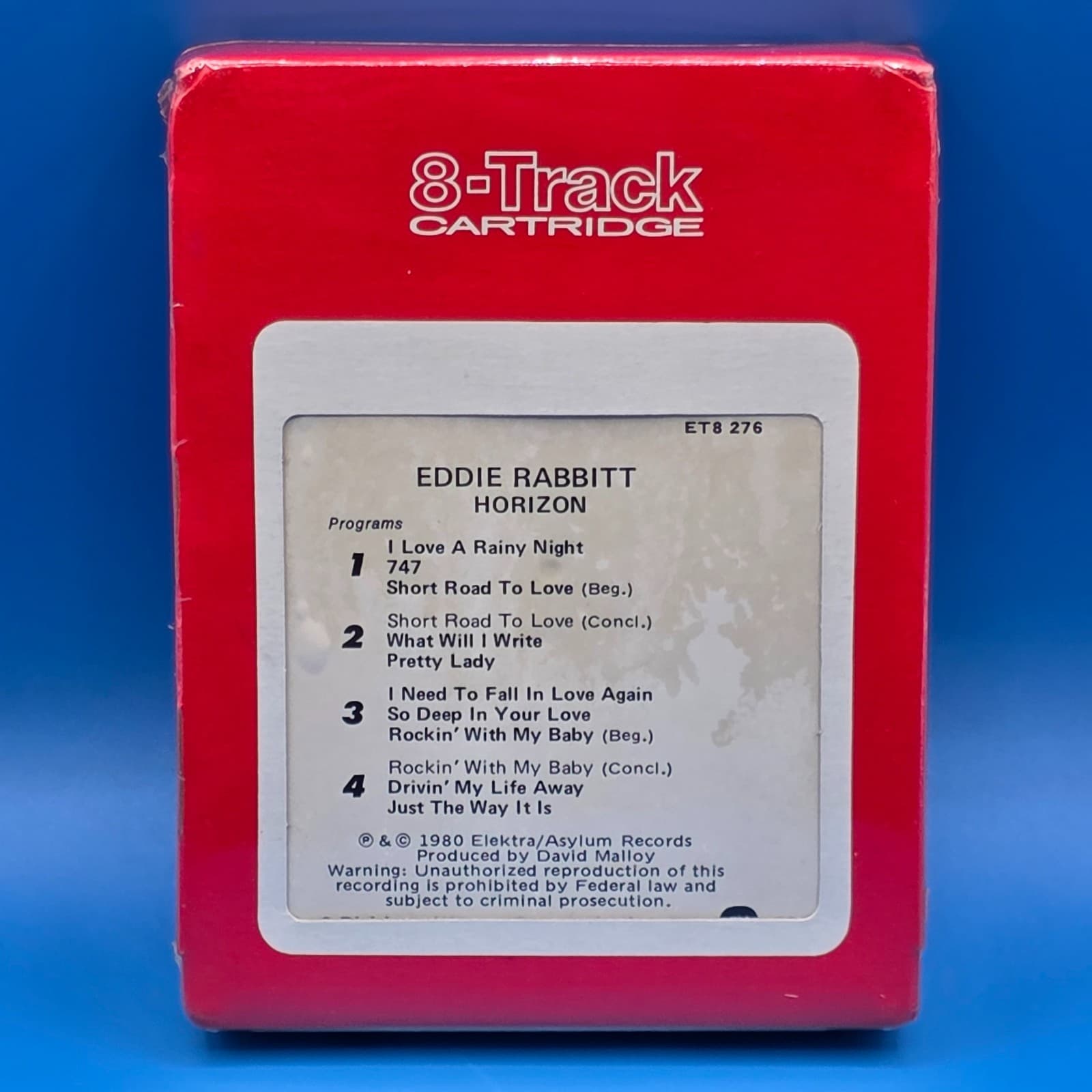 Eddie Rabbit Horizon 8 Track Tape New Sealed Elektra B16 - Thumbnail 7