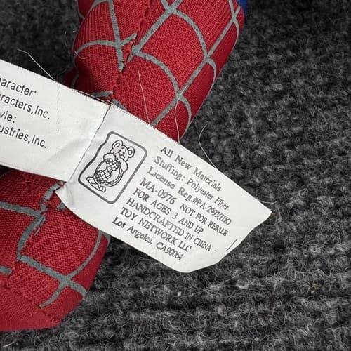 RARE Vintage 2002 Spiderman Tobey Maguire Movie 16” Plush With Tags - Thumbnail 7