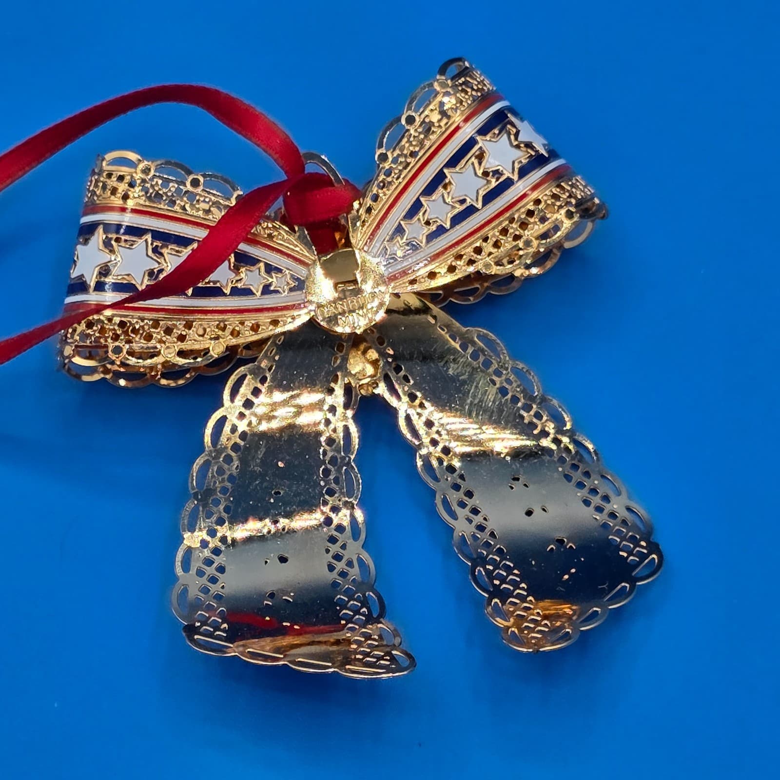 Star Spangled Ribbon Danbury Mint American Spirit Collection 23k Gold Plated - Thumbnail 3