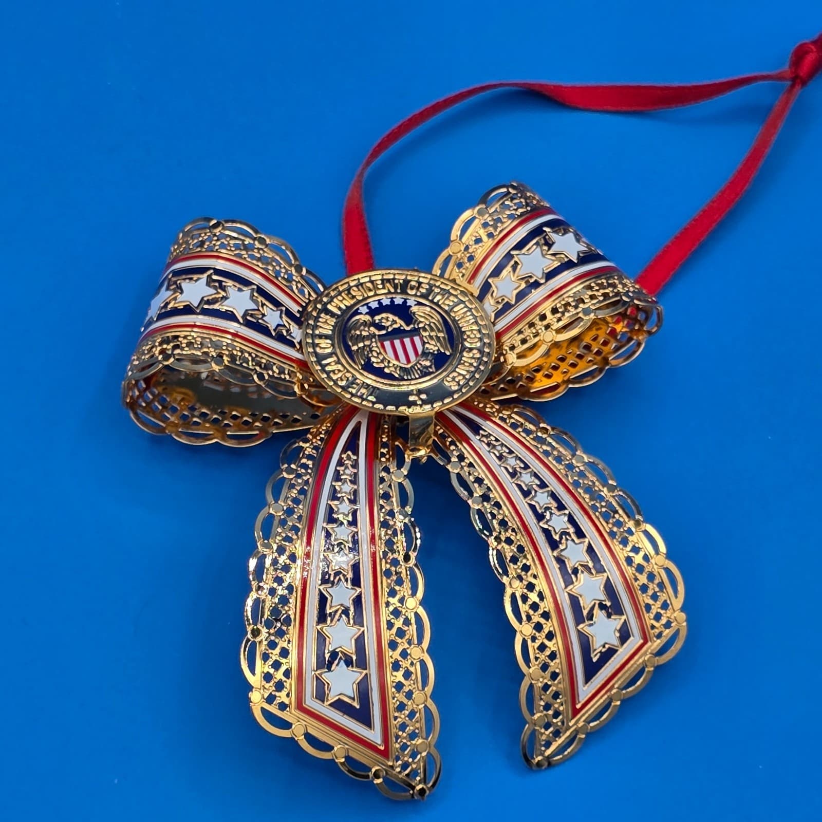 Star Spangled Ribbon Danbury Mint American Spirit Collection 23k Gold Plated - Thumbnail 2