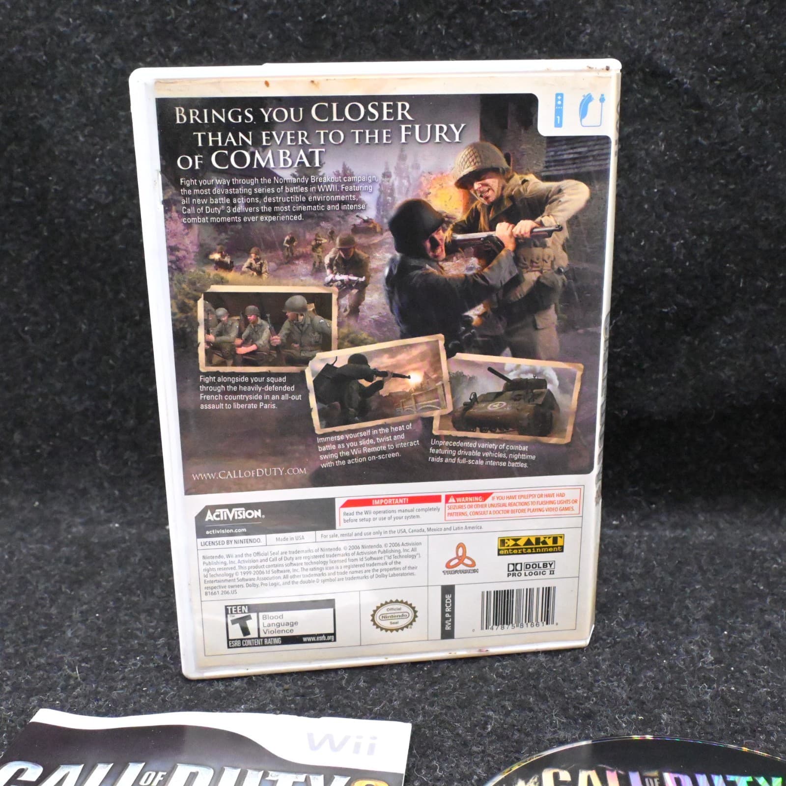 Call of Duty 3 (Nintendo Wii) CIB COMPLETE & TESTED - Thumbnail 5