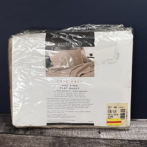 MARTEX Modern Living KING Flat Sheet 300 Thread Count Sesame - Thumbnail 4