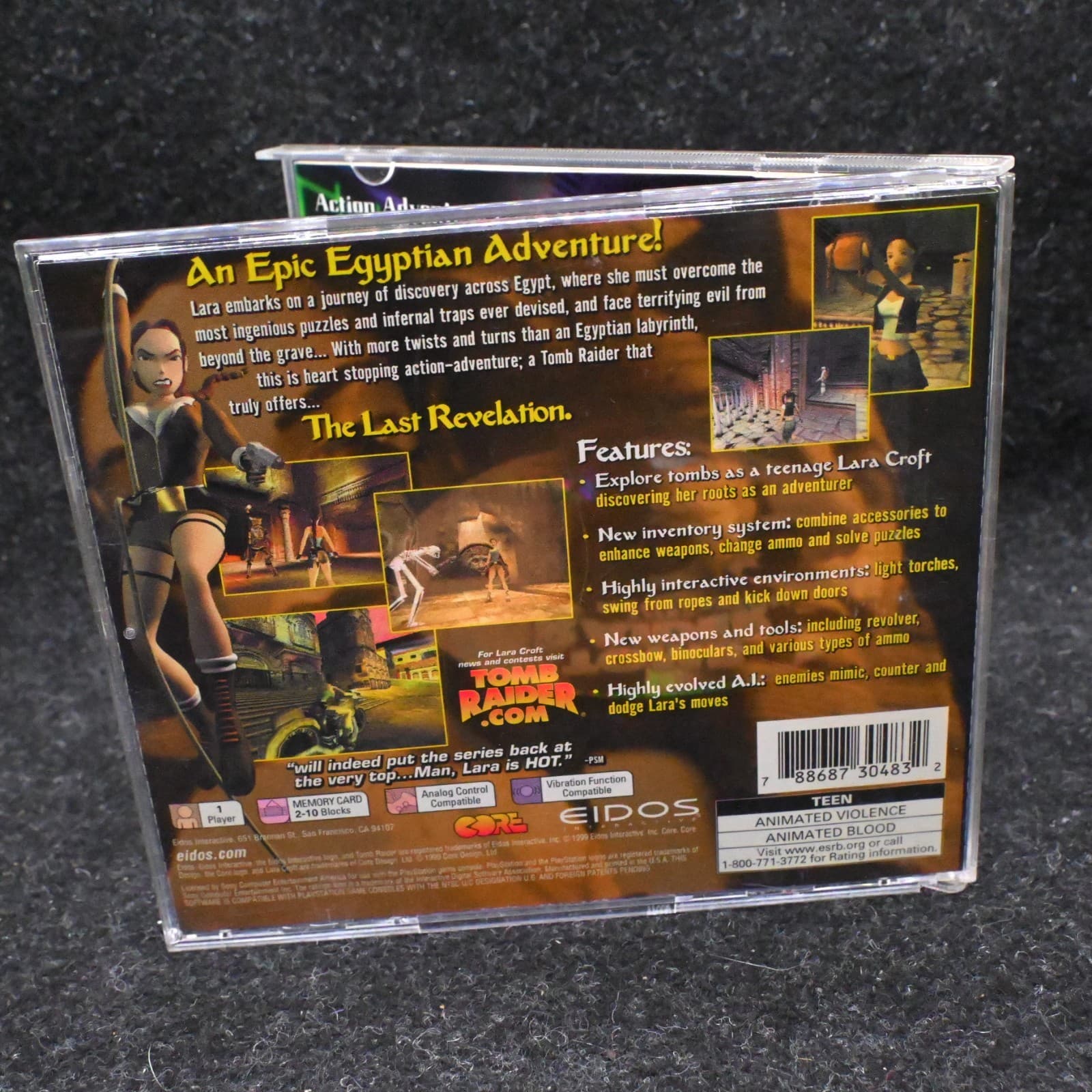 Tomb Raider The Last Revelation (PS1 1999) CIB Complete Tested Black Label - Thumbnail 4