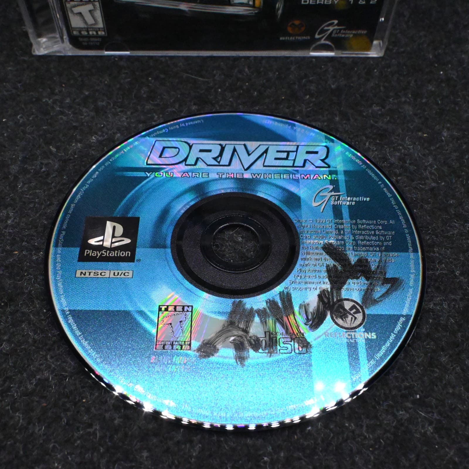 Driver for Sony PlayStation 1 PS1 CIB w/ Manual BLACK LABEL - Thumbnail 2