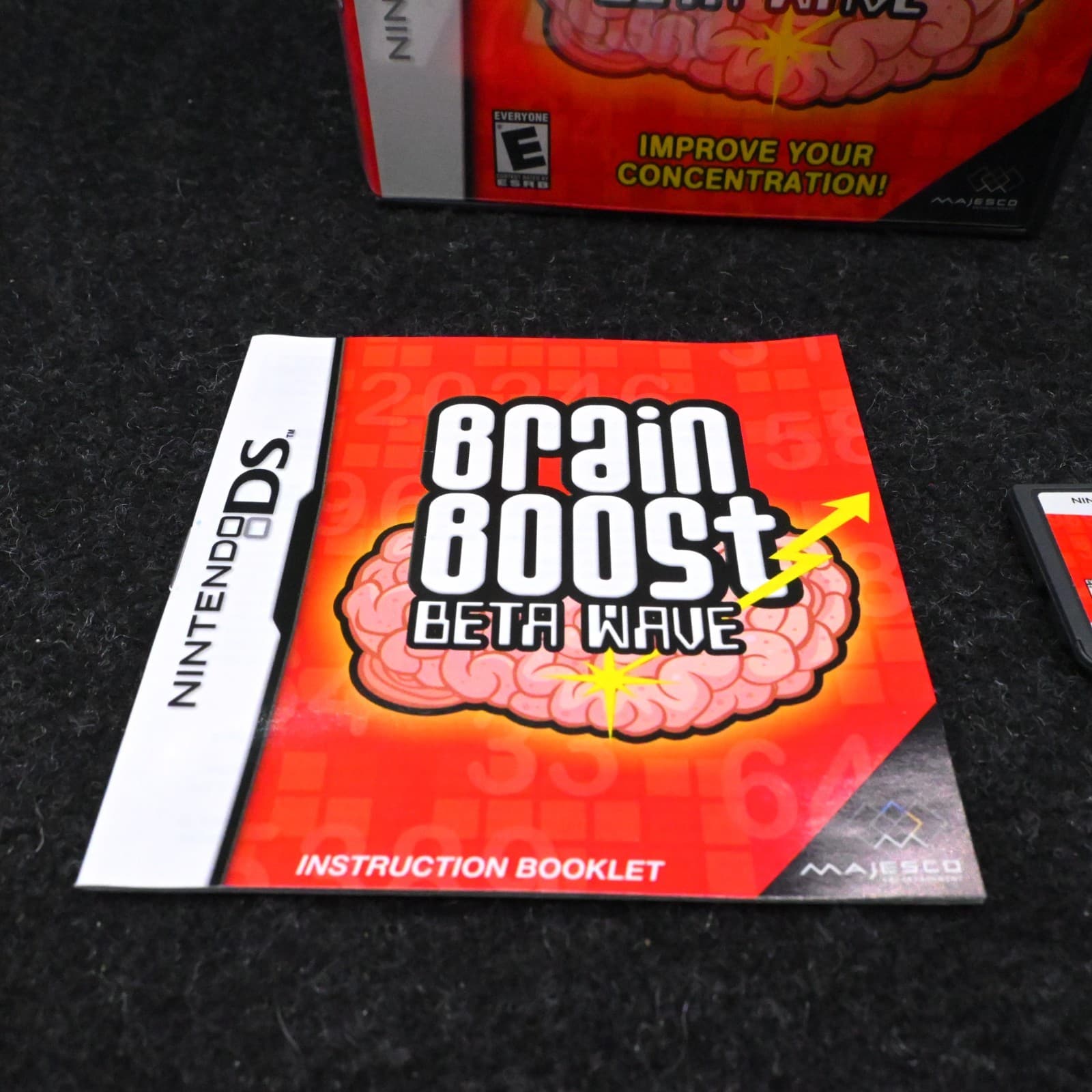 Brain Boost Beta Wave (Nintendo DS, 2006) Complete w/Manual CIB TESTED WORKS - Thumbnail 2