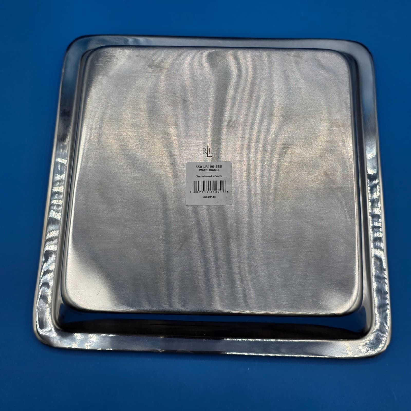Ralph Lauren® Stainless St Cheeseboard Tray w/Heavy Slate Insert #550-LR190-535 - Thumbnail 5