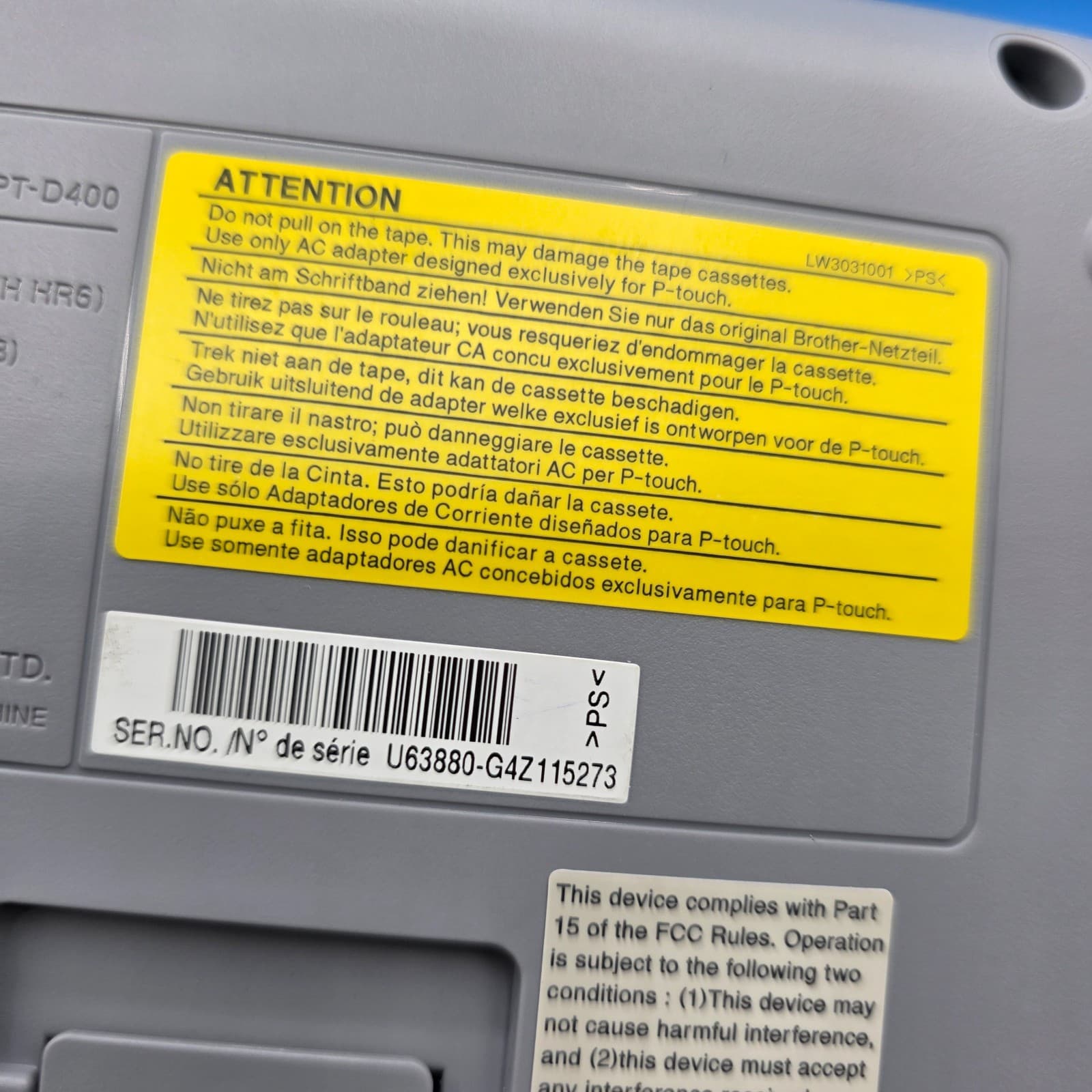 Brother P-Touch Label Printer PT-D400 UNIT ONLY - Thumbnail 4
