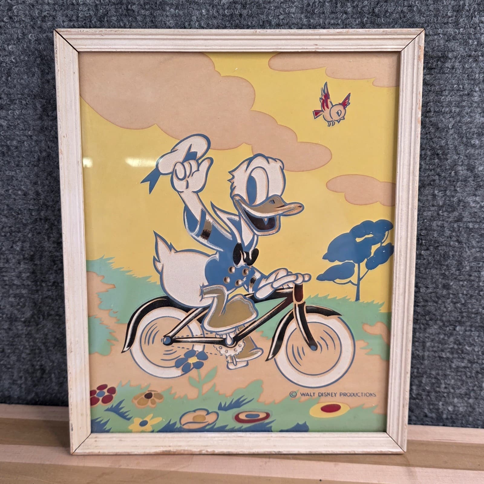 Vintage Walt Disney production Donald Duck Picture Painting