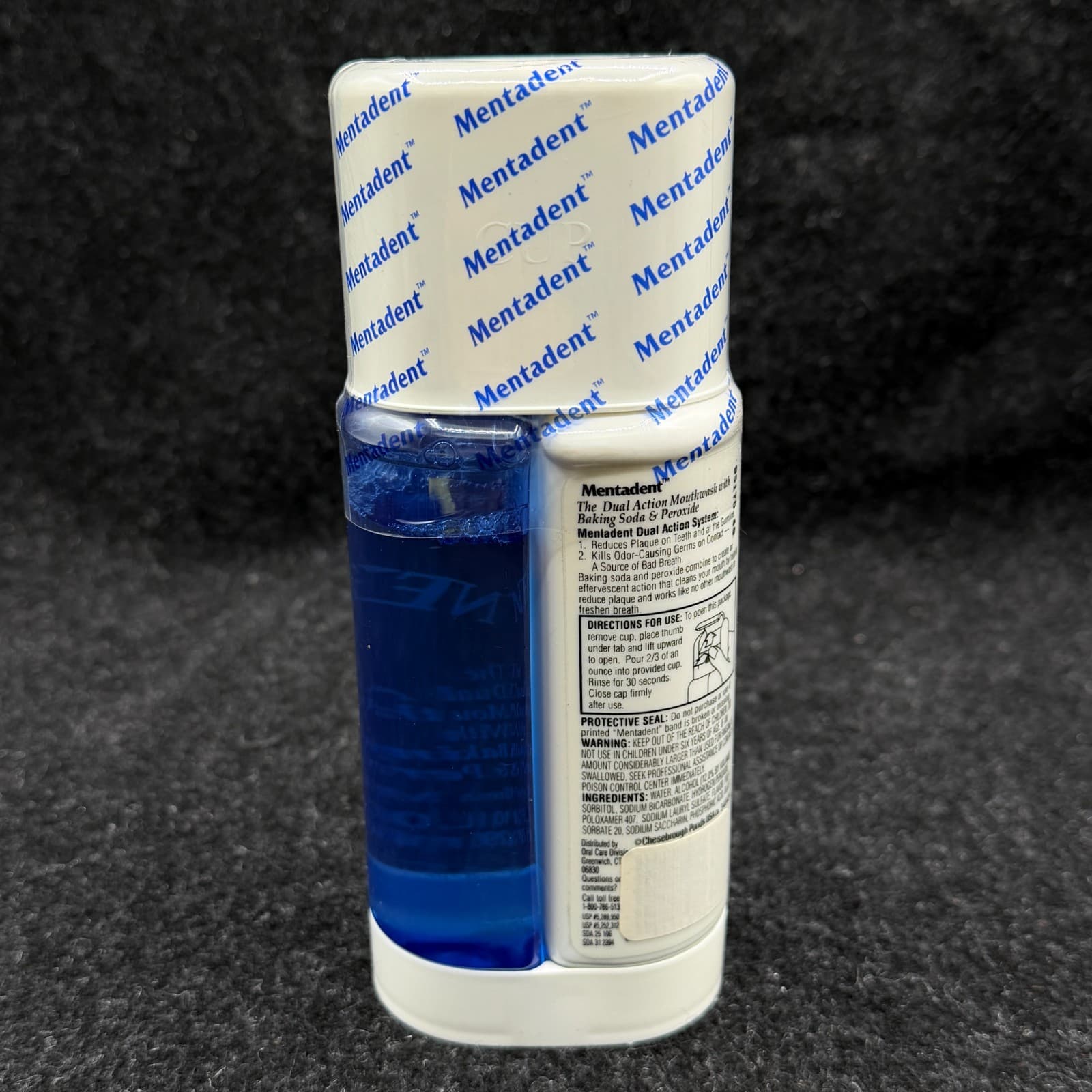 Vintage MENTADENT MOUTHWASH 10 oz FRESH MINT Dual Peroxide and Baking Soda - Thumbnail 4