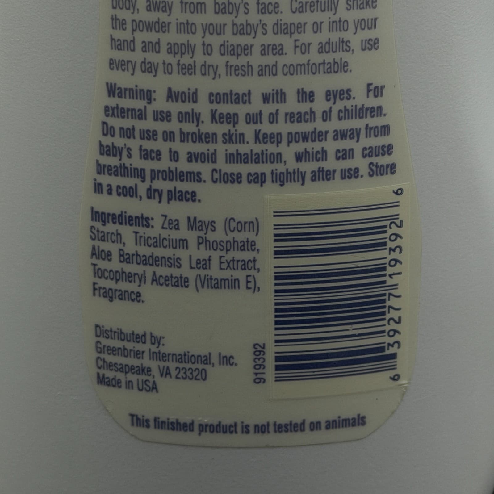 Johnson’s Baby Powder Pure Cornstarch 9 Oz Sealed Aloe & Vitamin E Mildness - Thumbnail 6