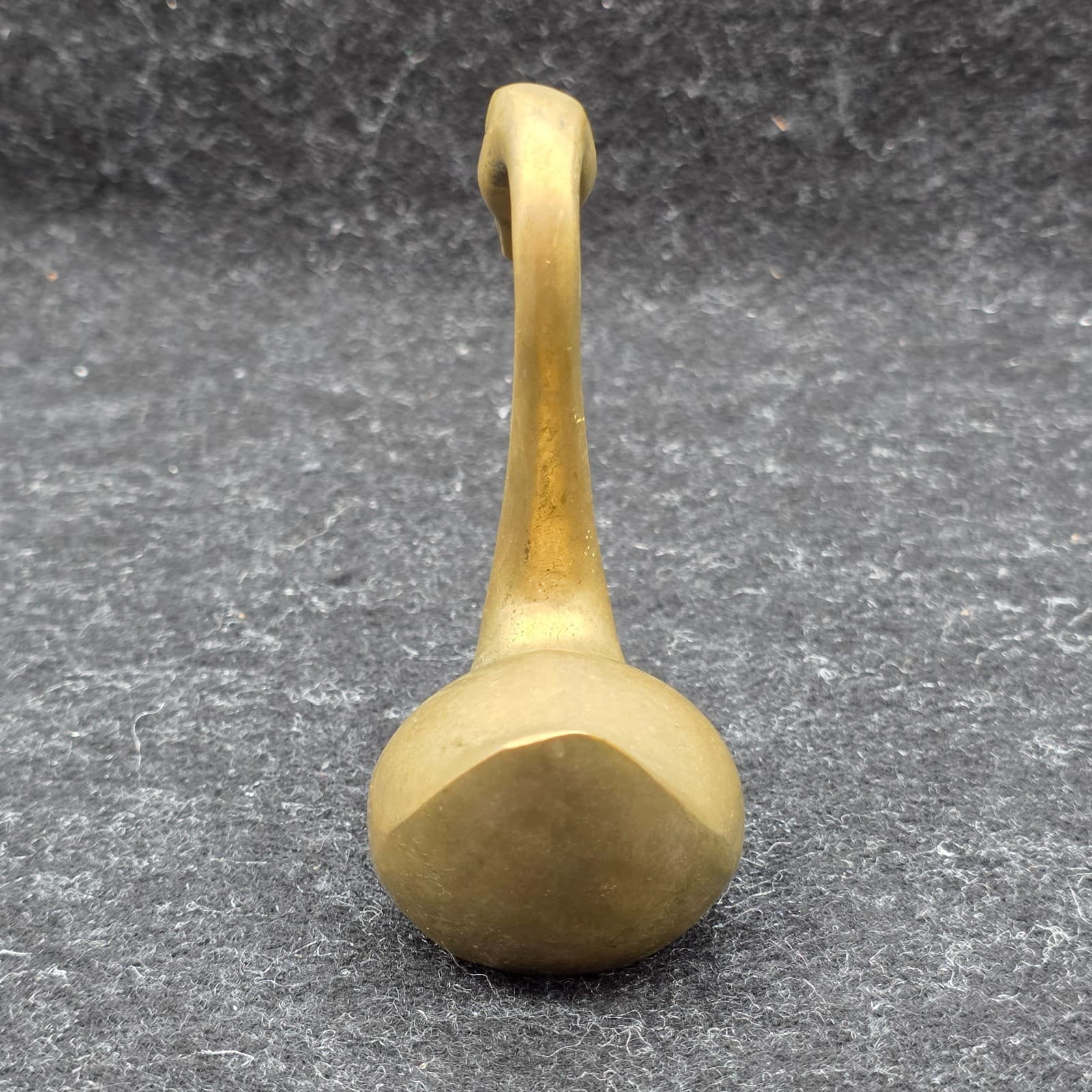 Brass Swan Curio Cabinet Home Mantel Decor 4" Tall - Thumbnail 4