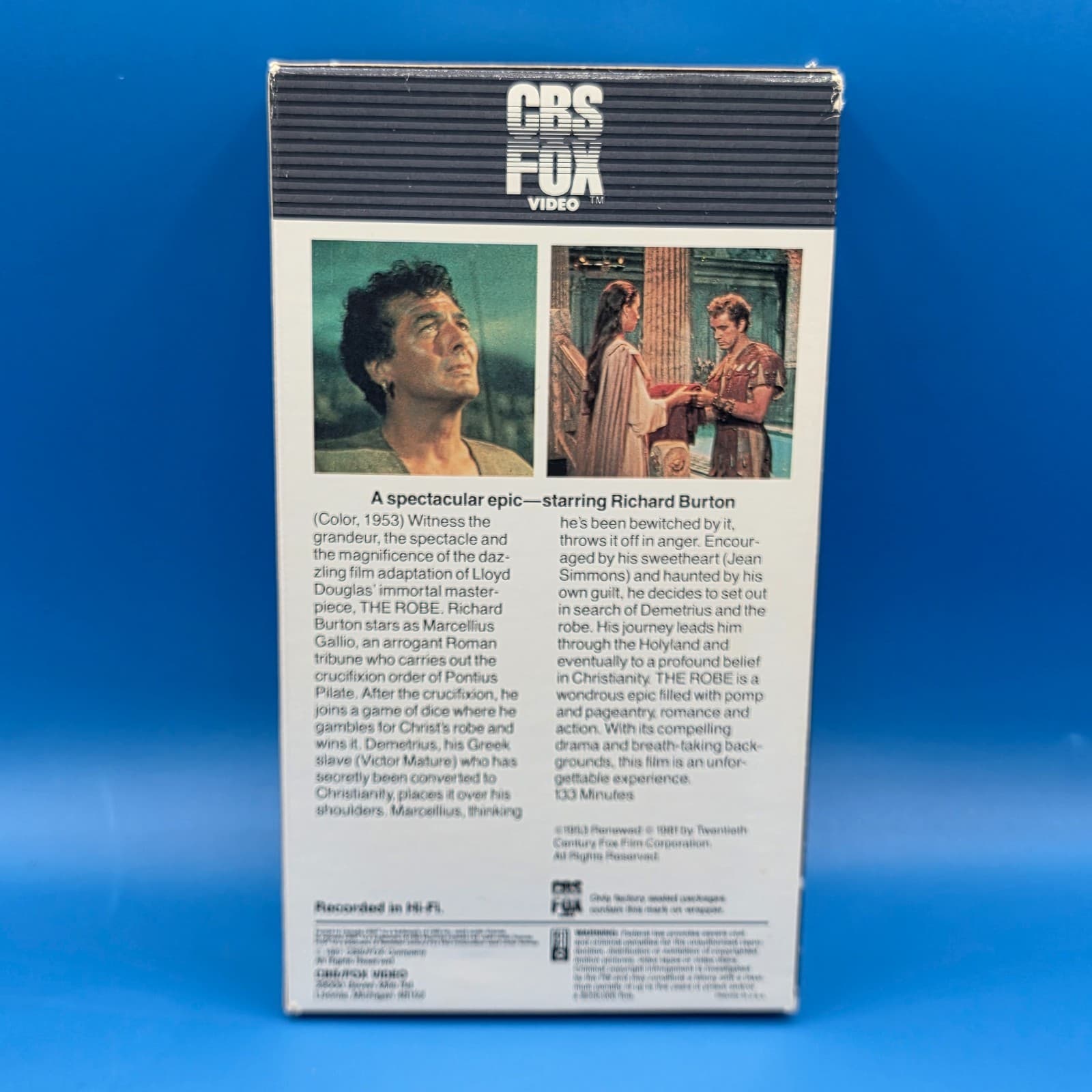 THE ROBE- 1987 Richard Burton, Jean Simmons- BETA Betamax Tape - Thumbnail 4