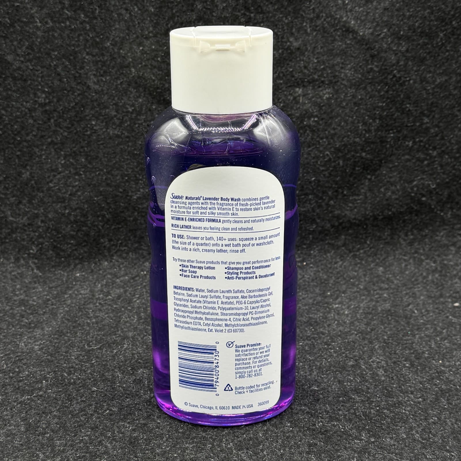 Vintage Suave Naturals Body Wash Lavender 24 fl oz Old Stock - Thumbnail 4