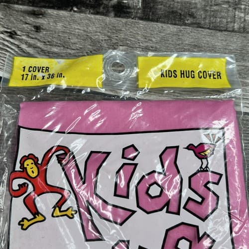 Vintage Kids Hug Protector Fits 17" x 36" Childs Body Pillow Cover Pink - Thumbnail 3