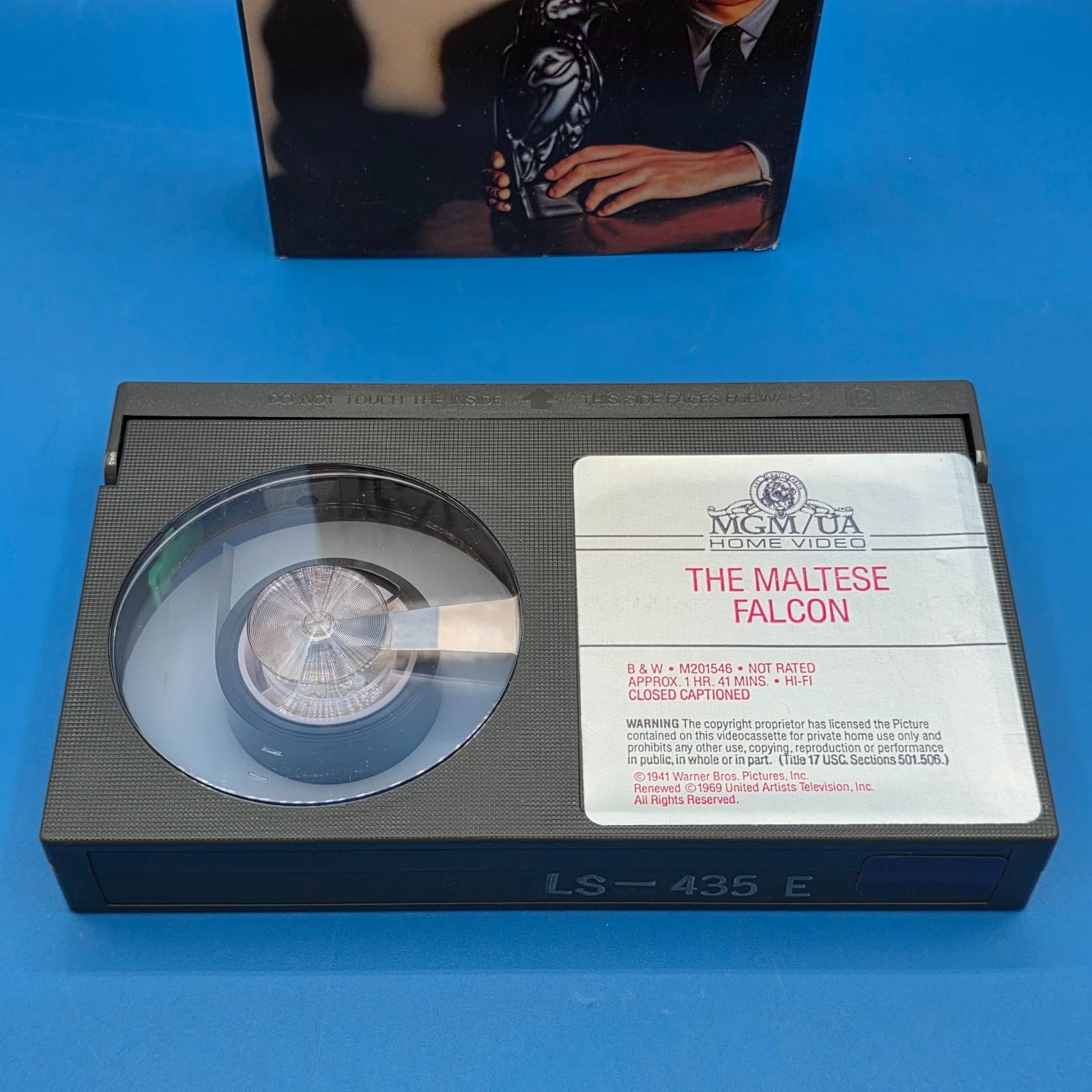 The Maltese Falcon 1941 Beta Betamax Tape NOT VHS Humphrey Bogart MGM UA Noir - Thumbnail 2