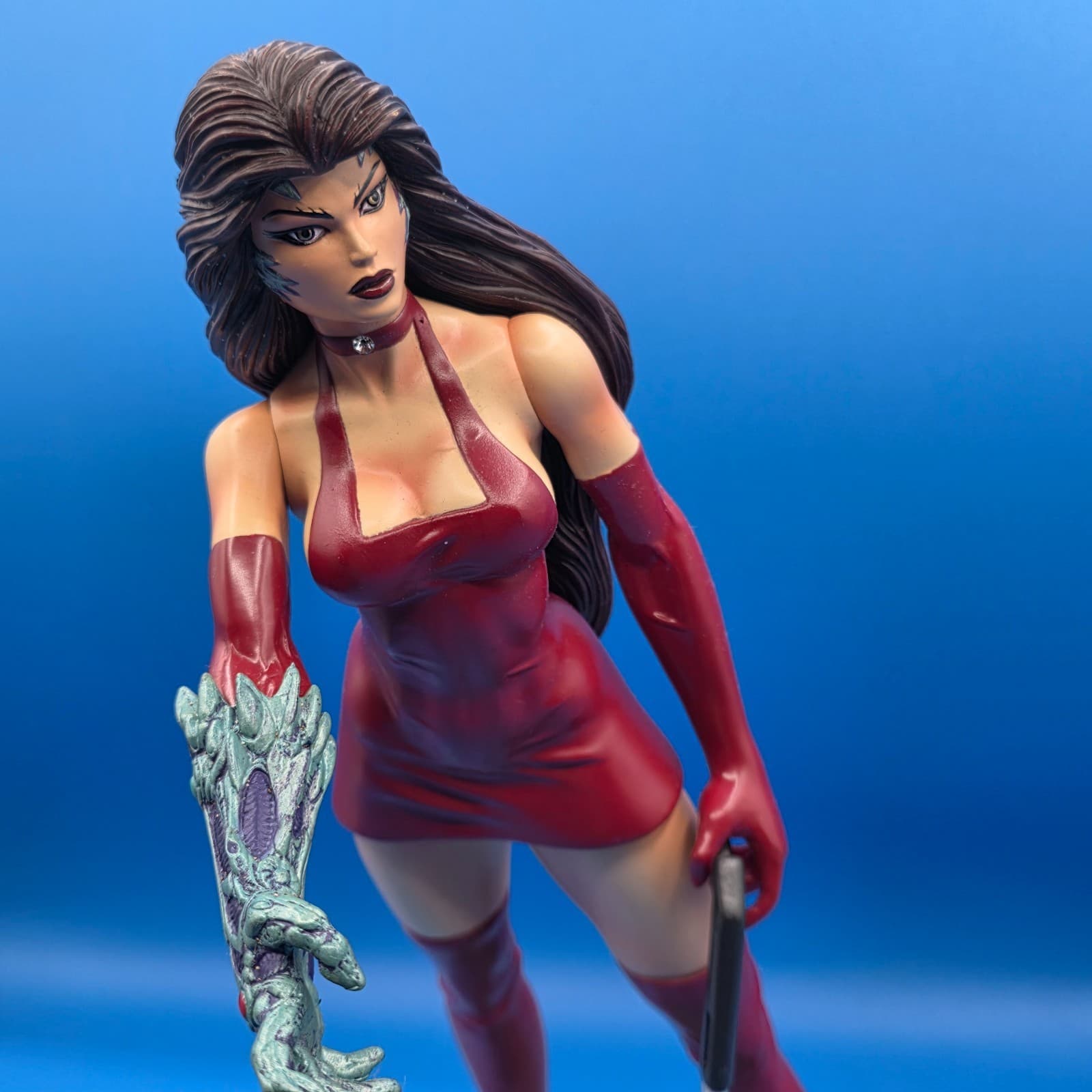 (#29). WITCHBLADE TOP COW COMIC BOOK FIGURINE 13'' With weapon Vintage 2000 - Thumbnail 4