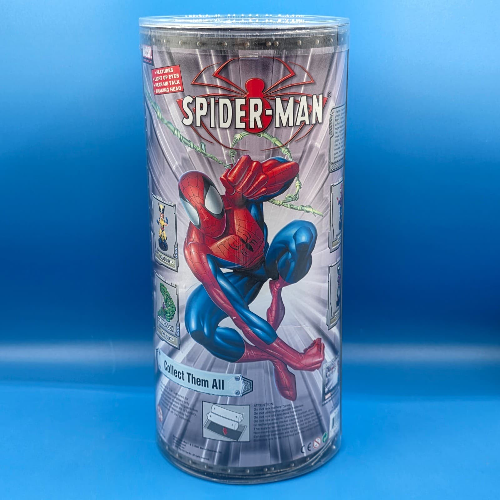 2002 Spiderman Marvel Way Out Toys Talking Light Up Eyes Bobble Head Rare - Thumbnail 12