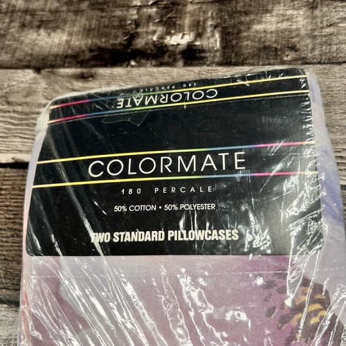 VTG Sears Colormate 2 Standard Size Chantelle Floral Pillowcases 180 Percale - Thumbnail 2