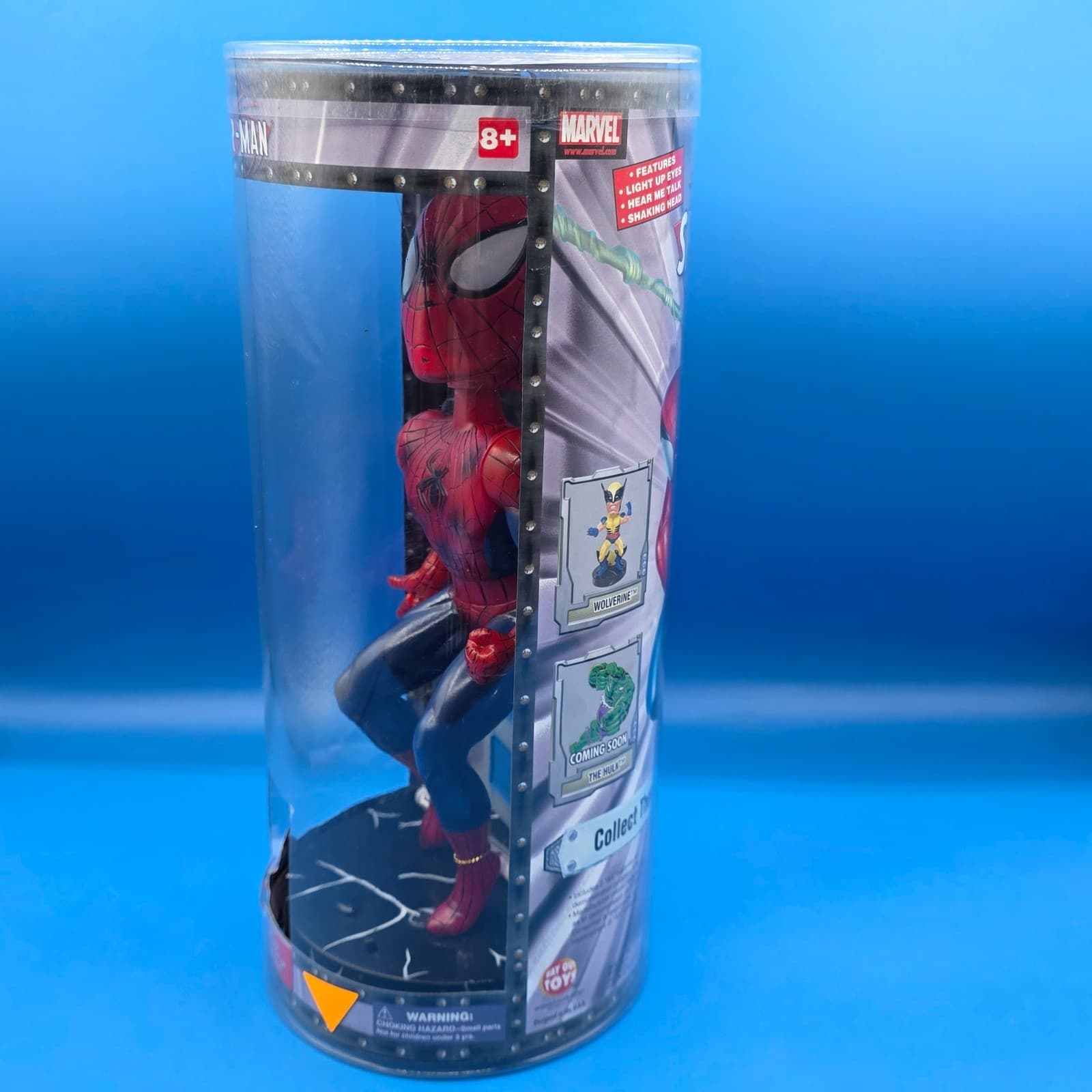 2002 Spiderman Marvel Way Out Toys Talking Light Up Eyes Bobble Head Rare - Thumbnail 9