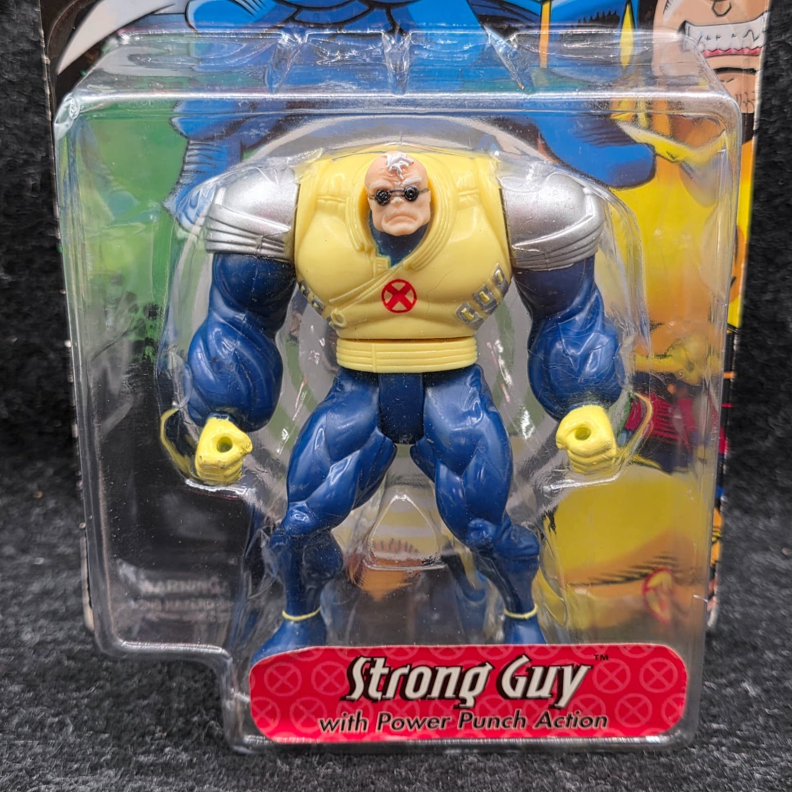 Marvel Uncanny X-Men Strong Guy Power Punch 1993 Toy Biz Action Figure Sealed - Thumbnail 5