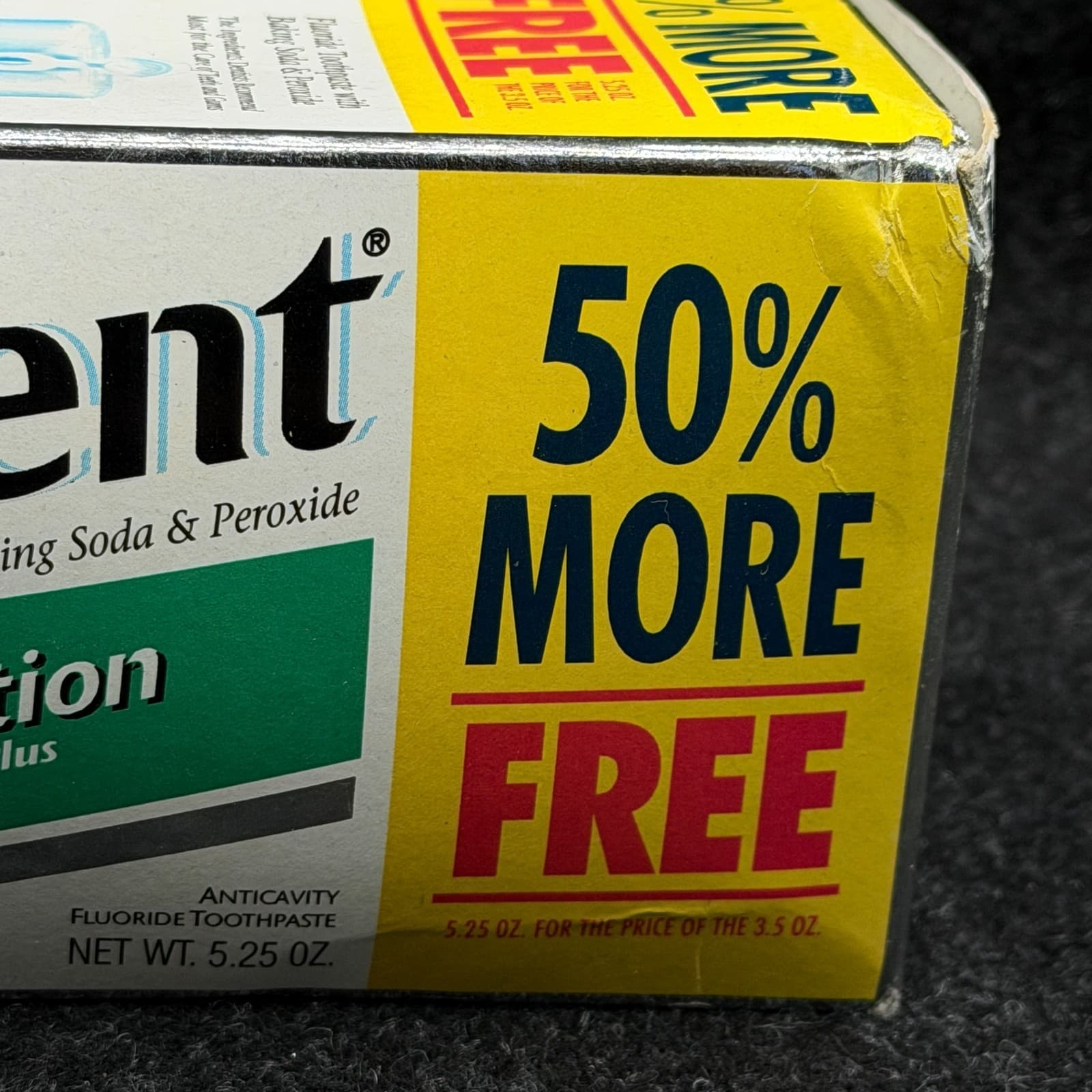 Vtg Mentadent Tartar Control Toothpaste 5.25 oz Baking Soda Peroxide Fluoride - Thumbnail 4