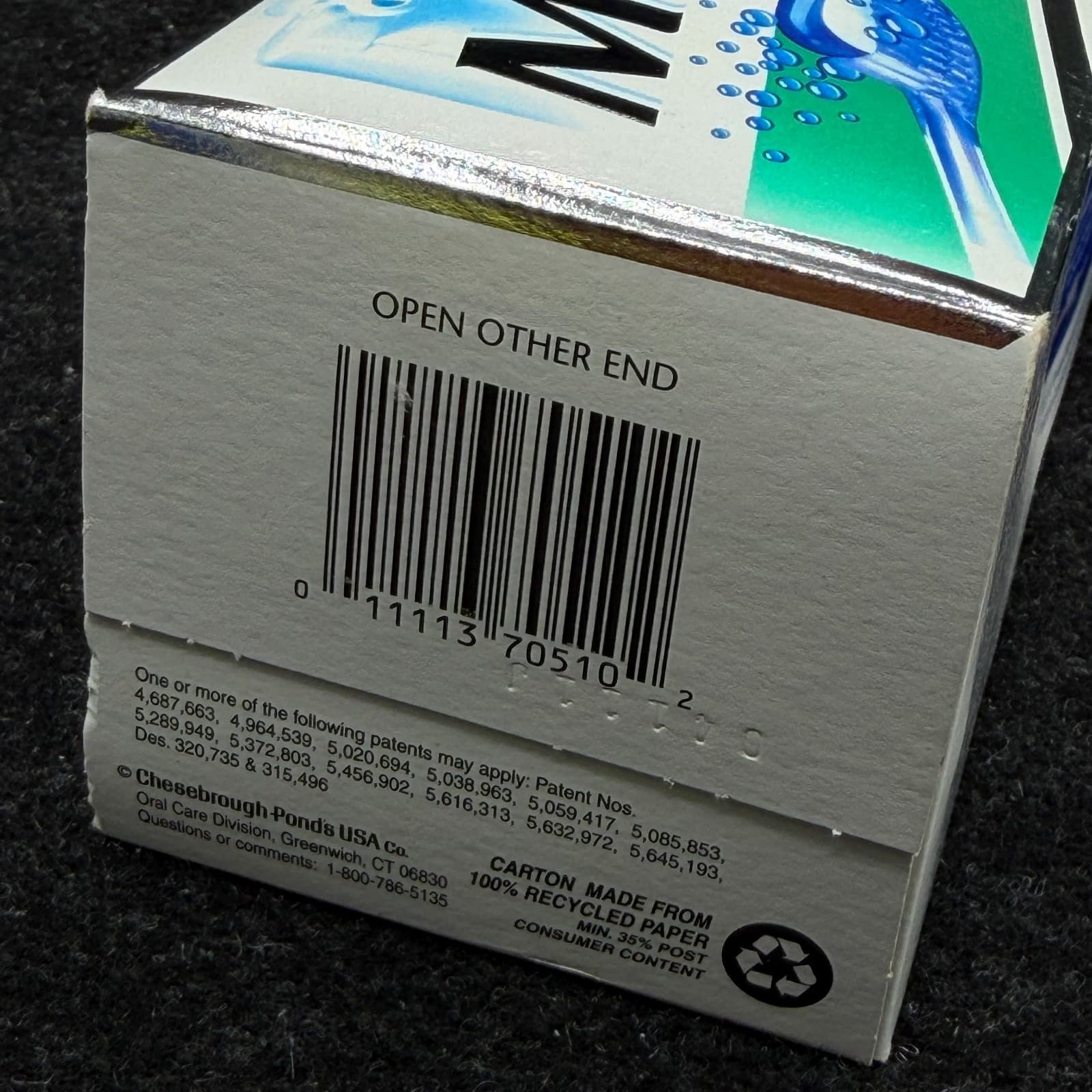 Vtg Mentadent Tartar Control Toothpaste 5.25 oz Baking Soda Peroxide Fluoride - Thumbnail 10